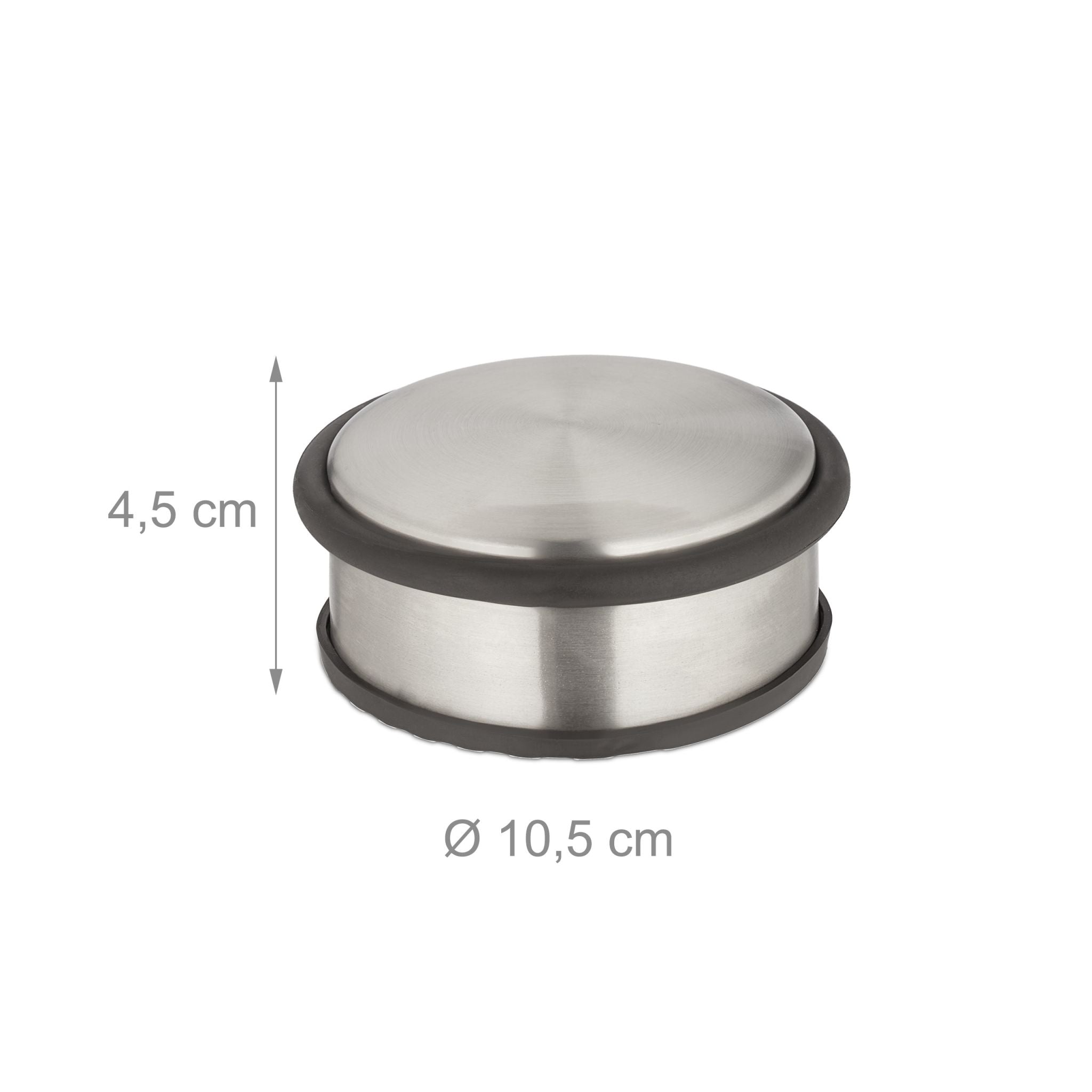 Edelstahl Türstopper 4er-Set Schwarz-Silber von Relaxdays