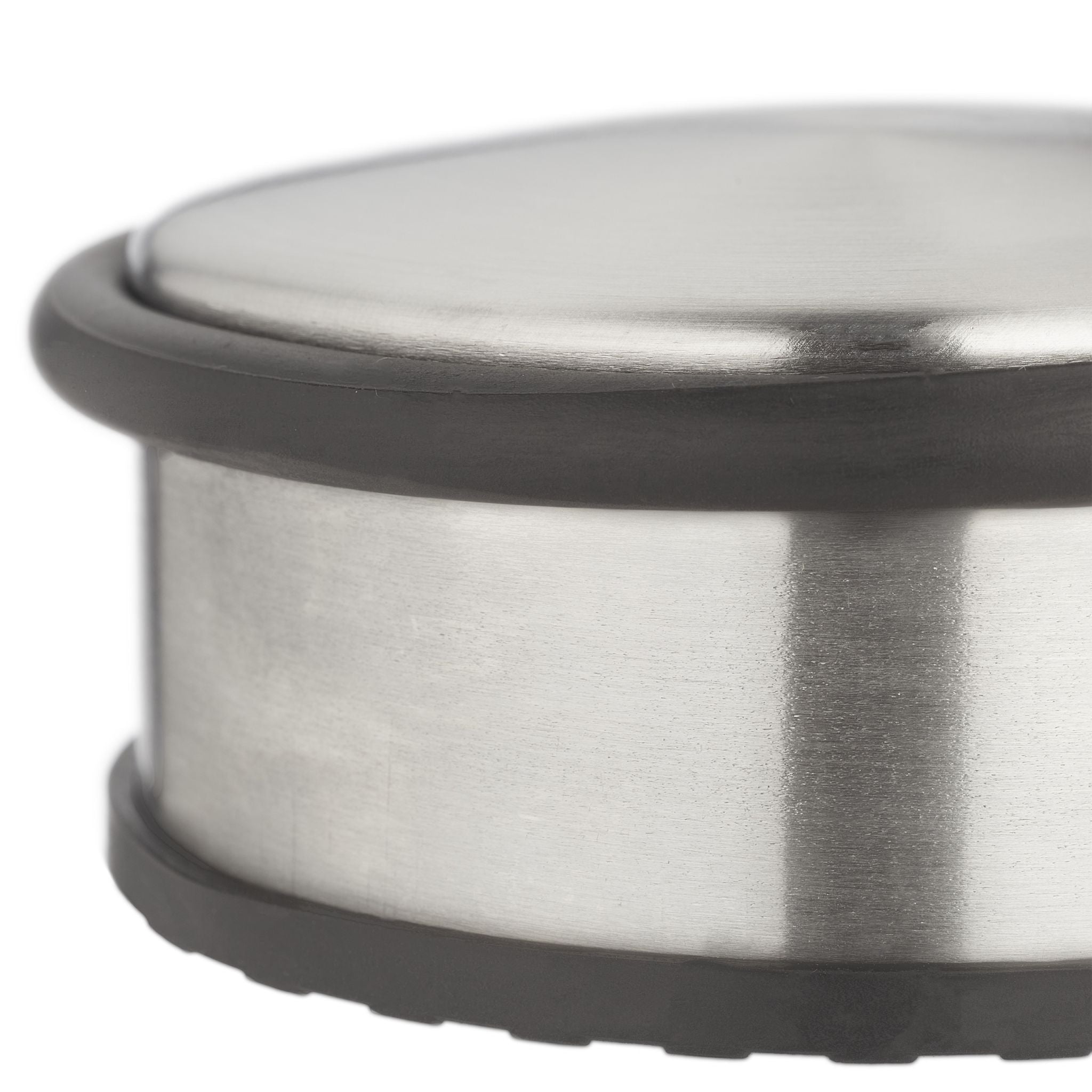 Edelstahl Türstopper 4er-Set Schwarz-Silber von Relaxdays