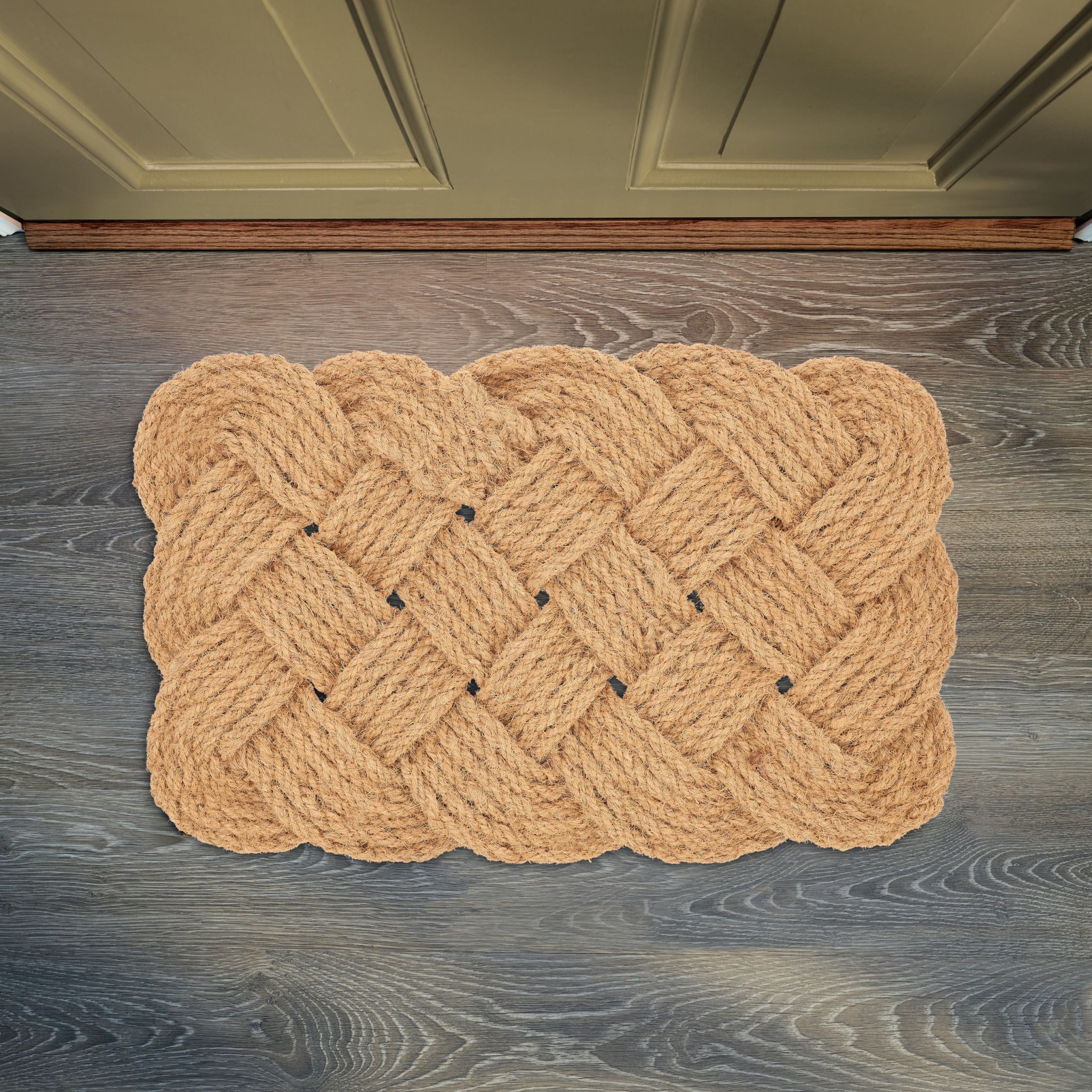 Fussmatte Kokos Knoten Beige von Relaxdays