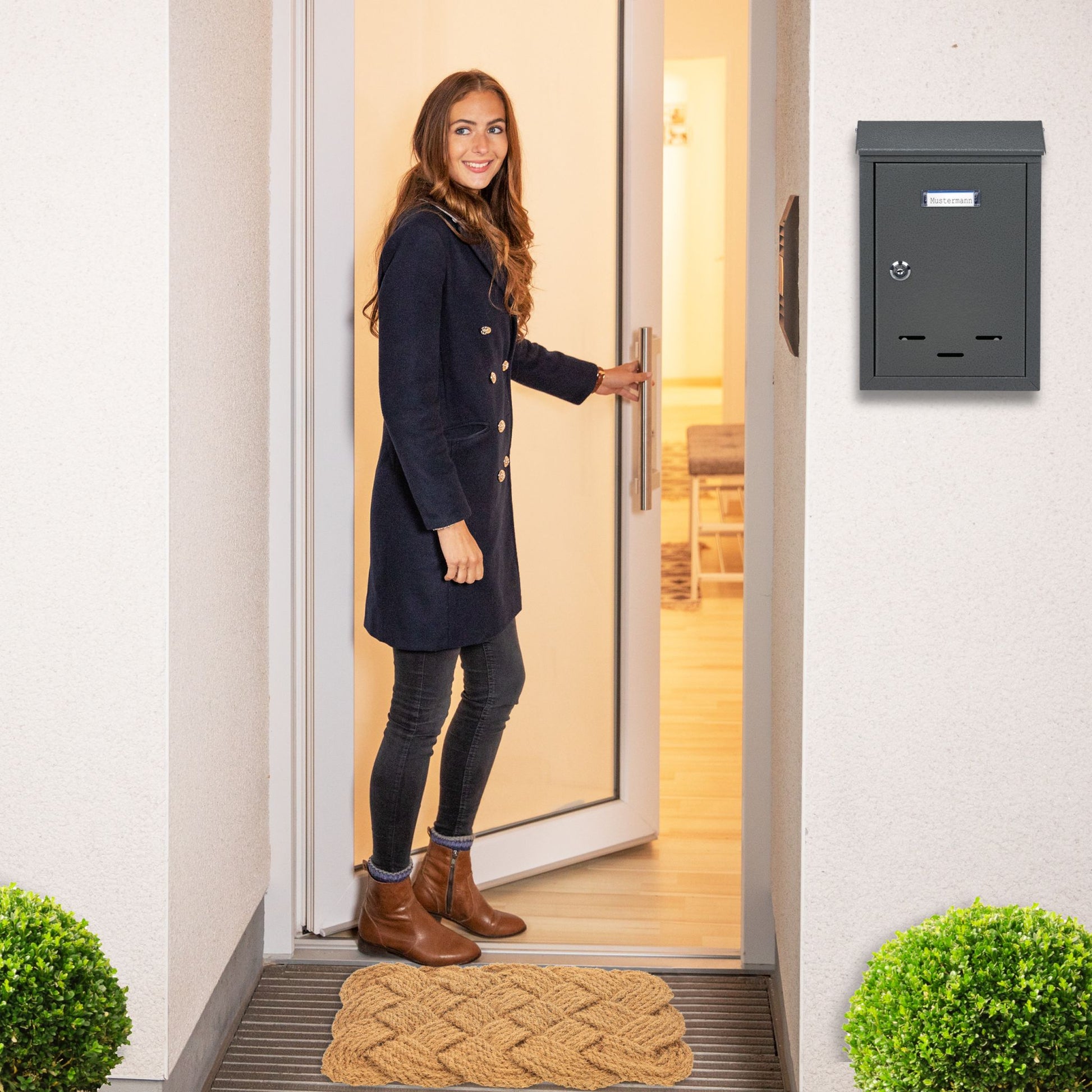 Fussmatte Kokos Knoten Beige von Relaxdays