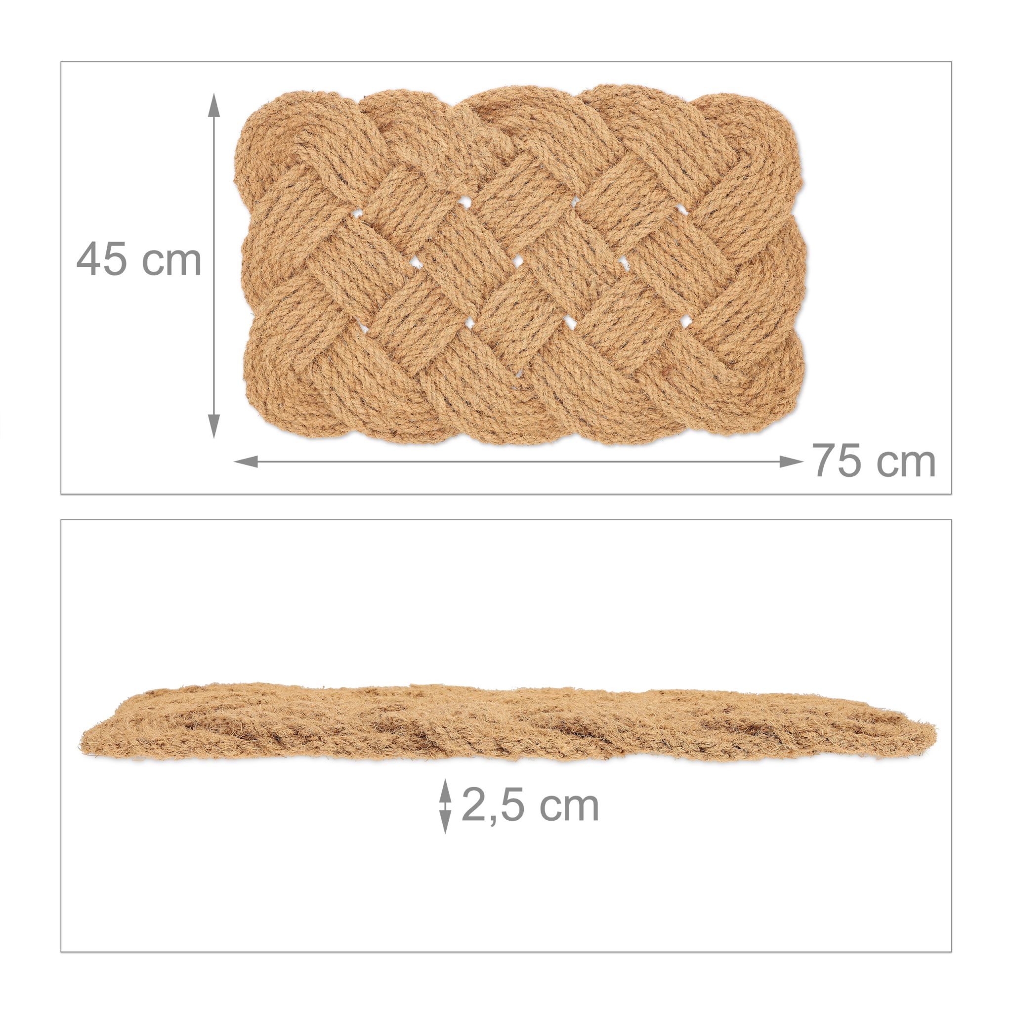 Fussmatte Kokos Knoten Beige von Relaxdays