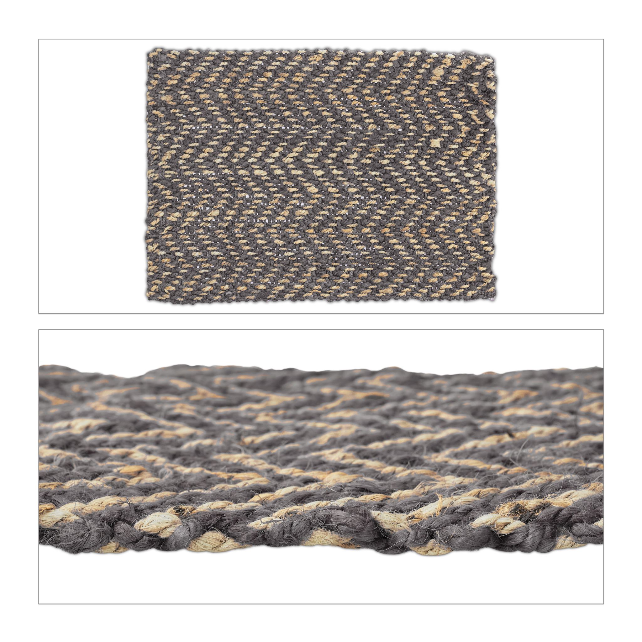 Jute Teppich 60x90cm Anthrazit-Beige von guteszeug.ch