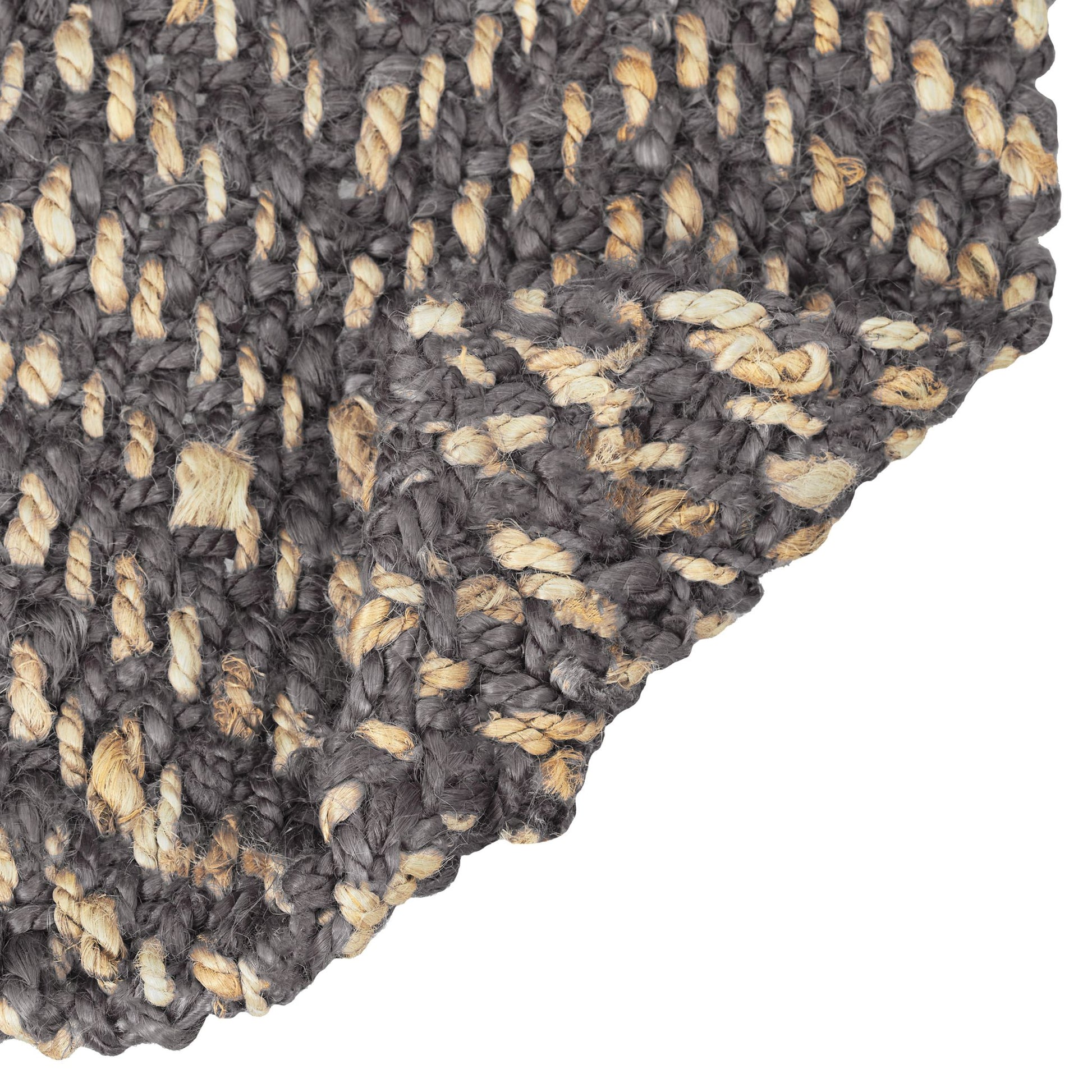 Jute Teppich 60x90cm Anthrazit-Beige von guteszeug.ch