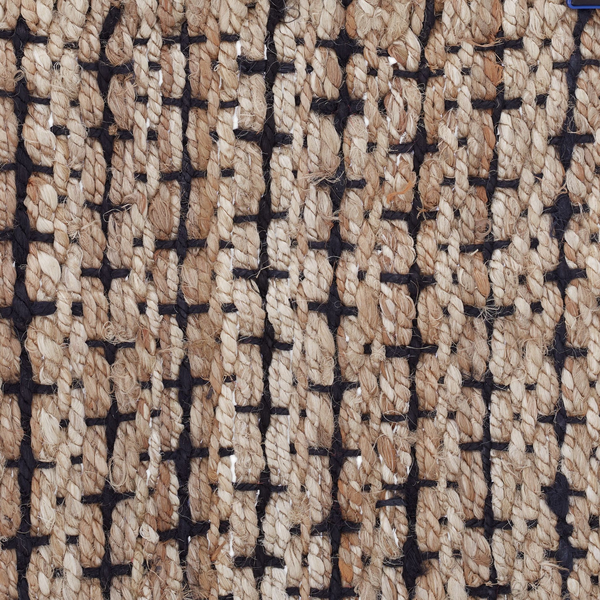 Jute Teppich 60x90cm Beige-Schwarz von guteszeug.ch