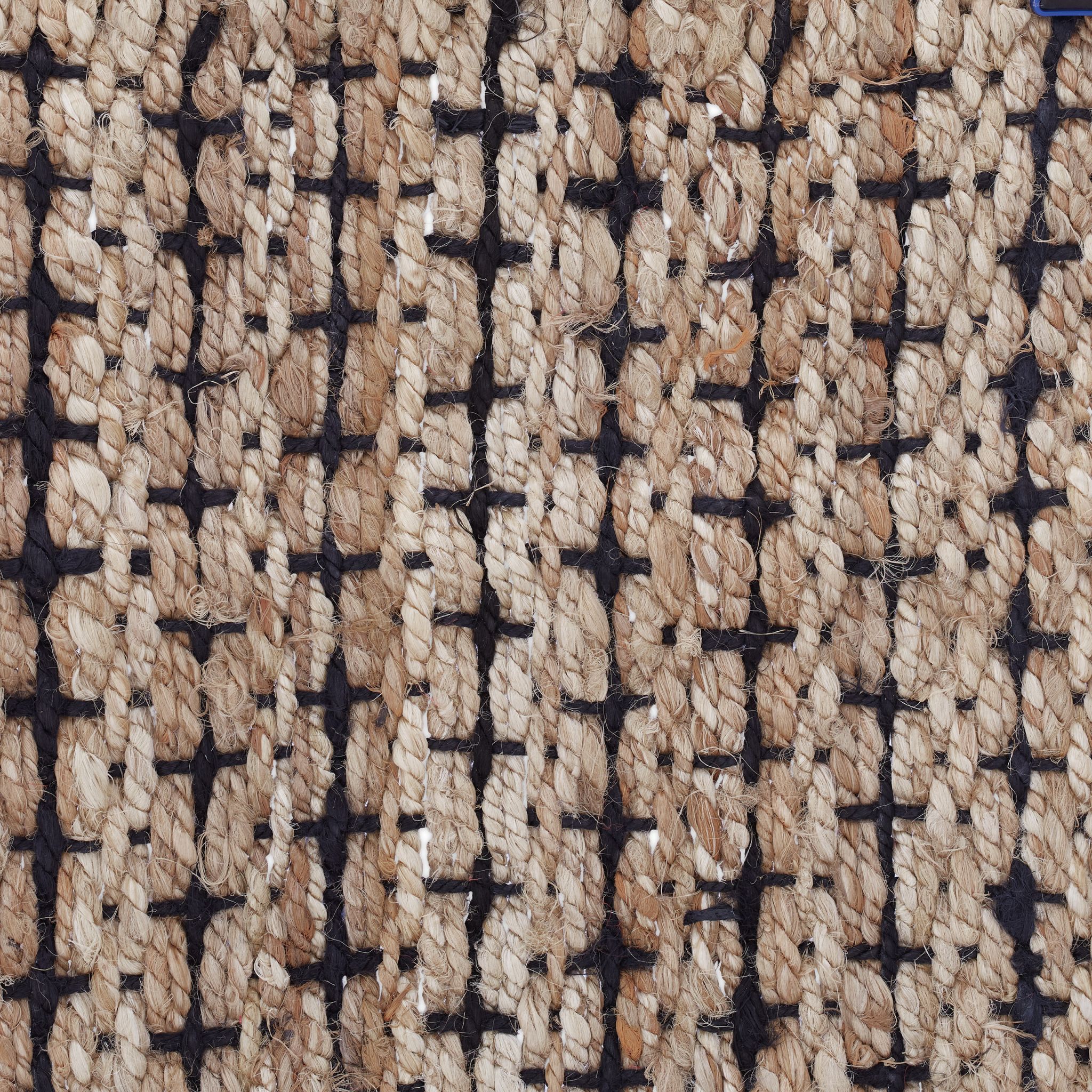 Jute Teppich 60x90cm Beige-Schwarz von guteszeug.ch