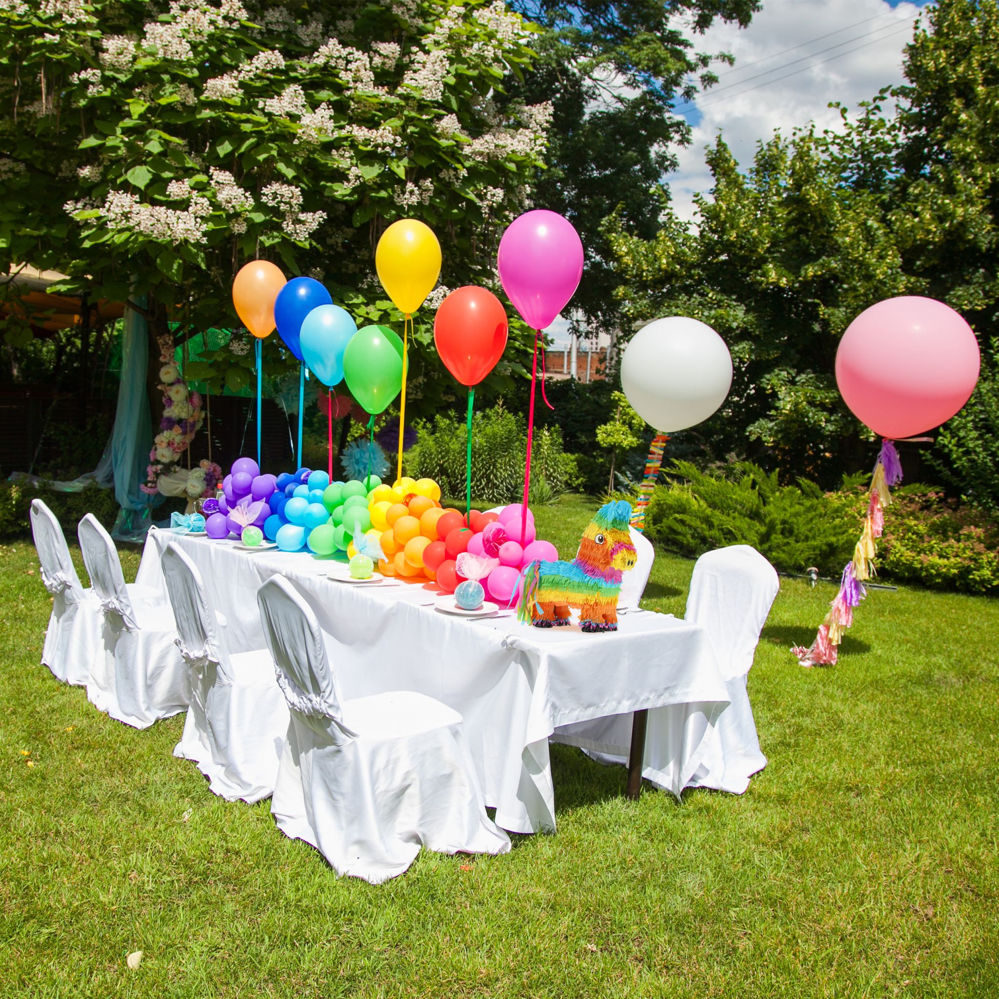 Pinata Esel Blau-Gelb-Orange von Relaxdays