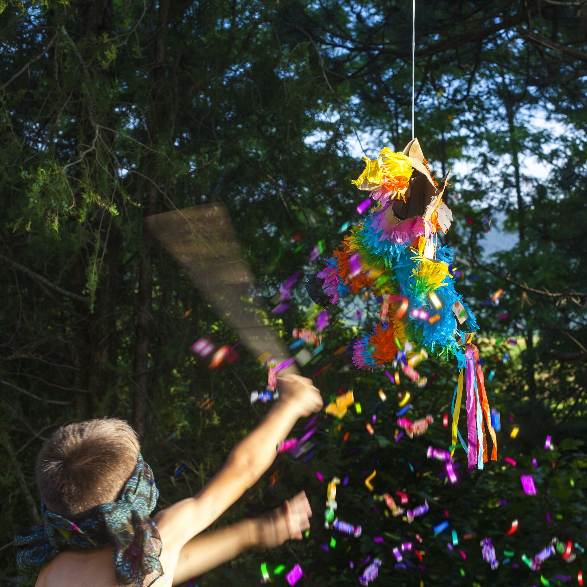 Pinata Esel Blau-Gelb-Orange von Relaxdays