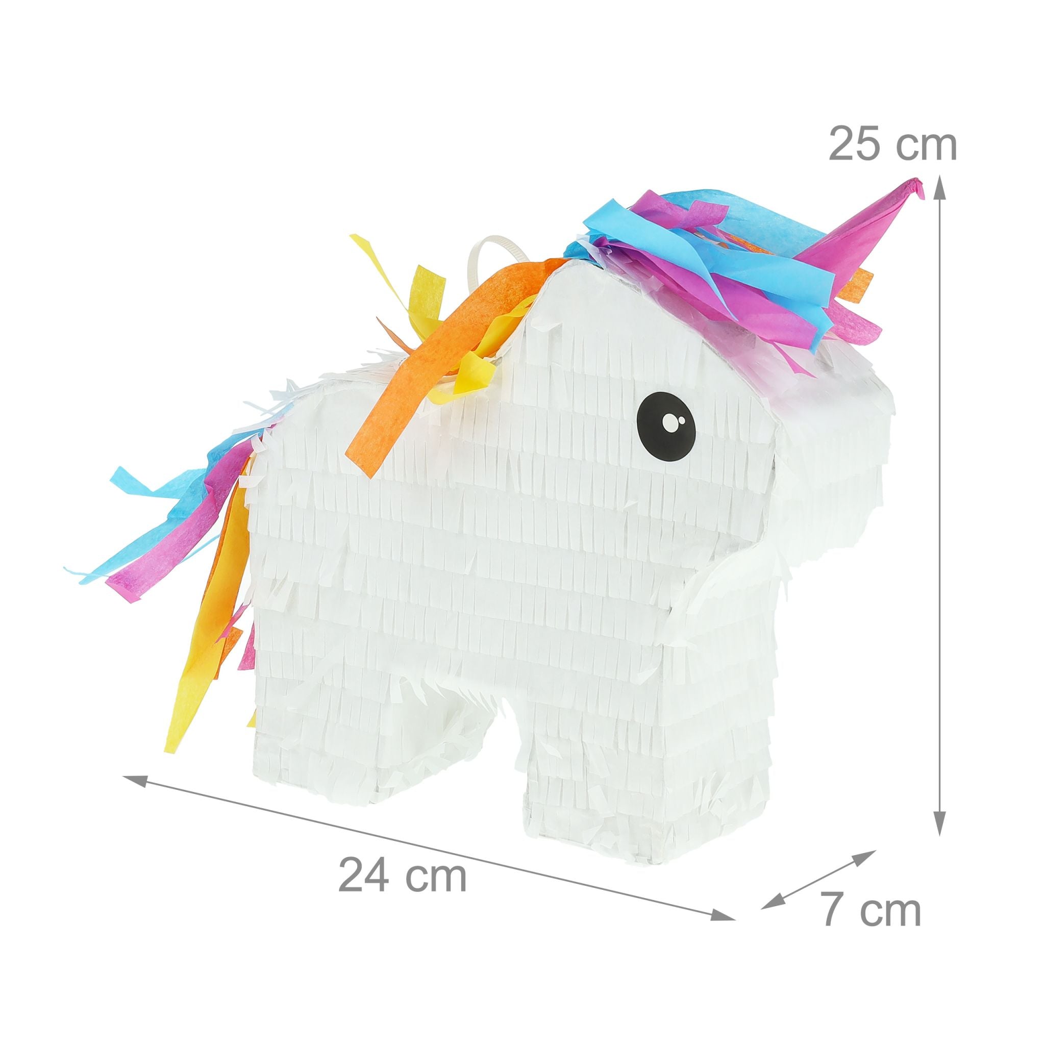 Mini-Pinata Einhorn Weiss-Blau-Pink von Relaxdays