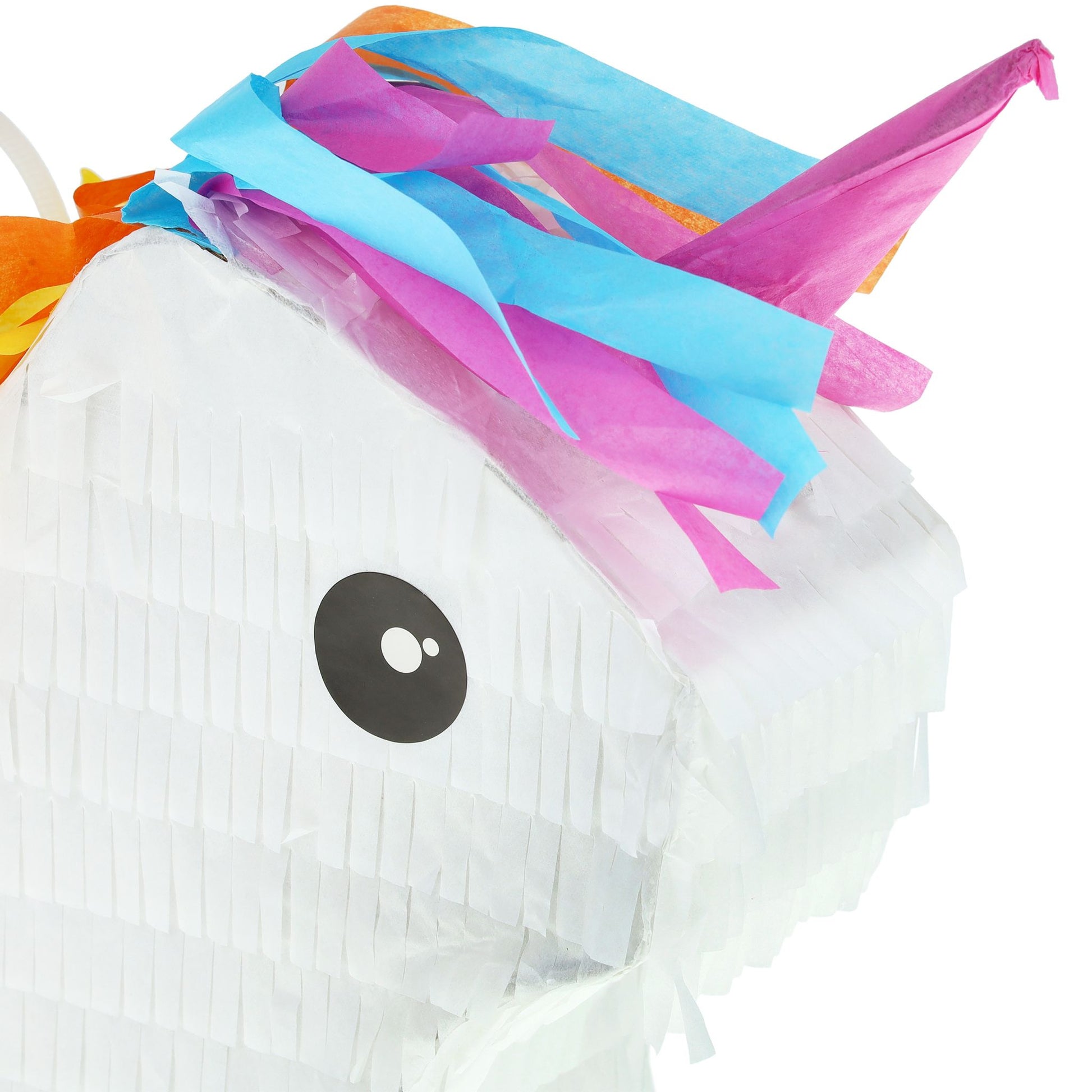 Mini-Pinata Einhorn Weiss-Blau-Pink von Relaxdays