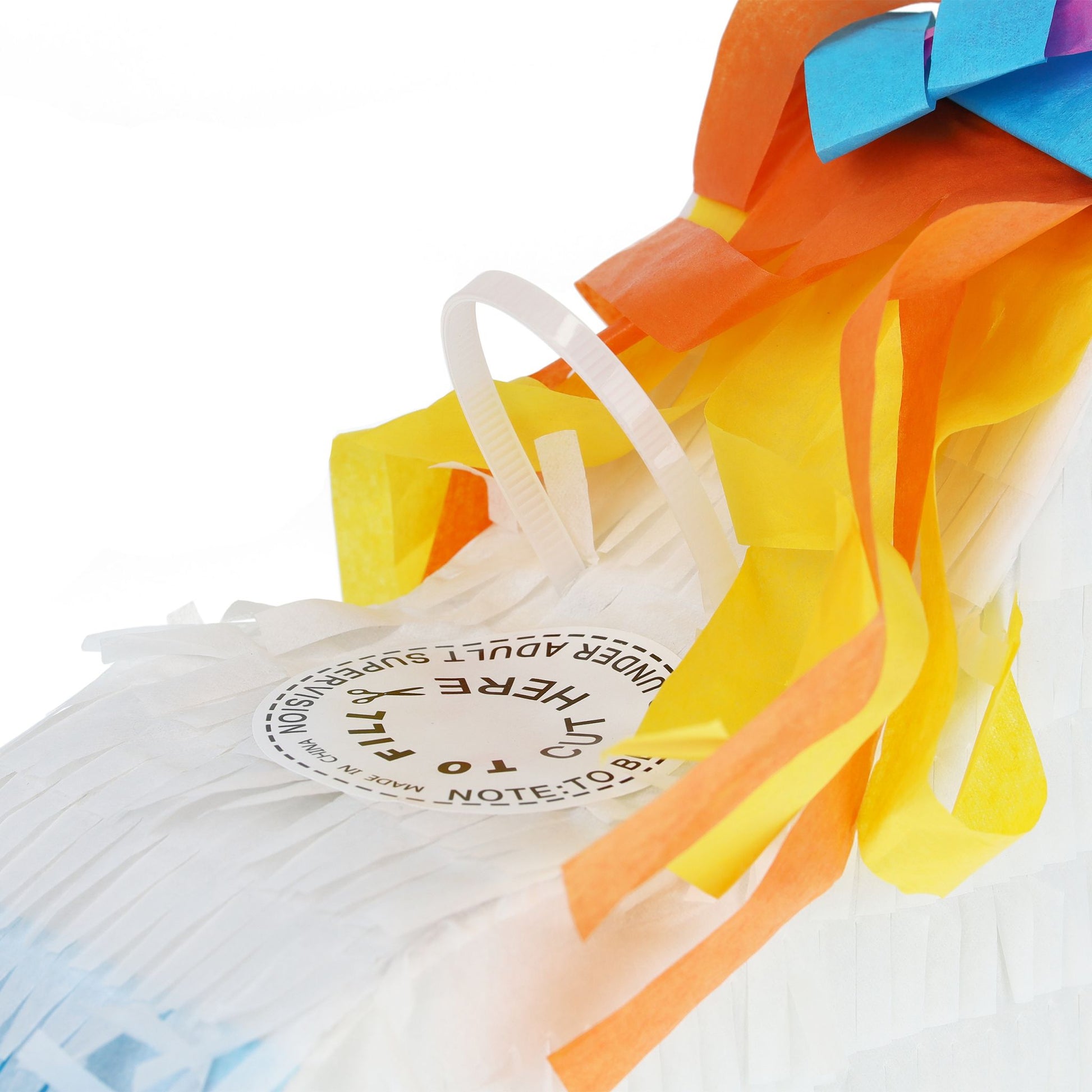 Mini-Pinata Einhorn Weiss-Blau-Pink von Relaxdays