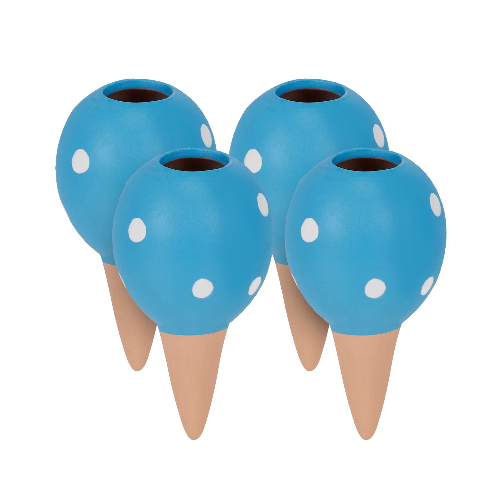 Tonkegel 4er-Set Weiss-Hellblau-Hellbraun von Relaxdays