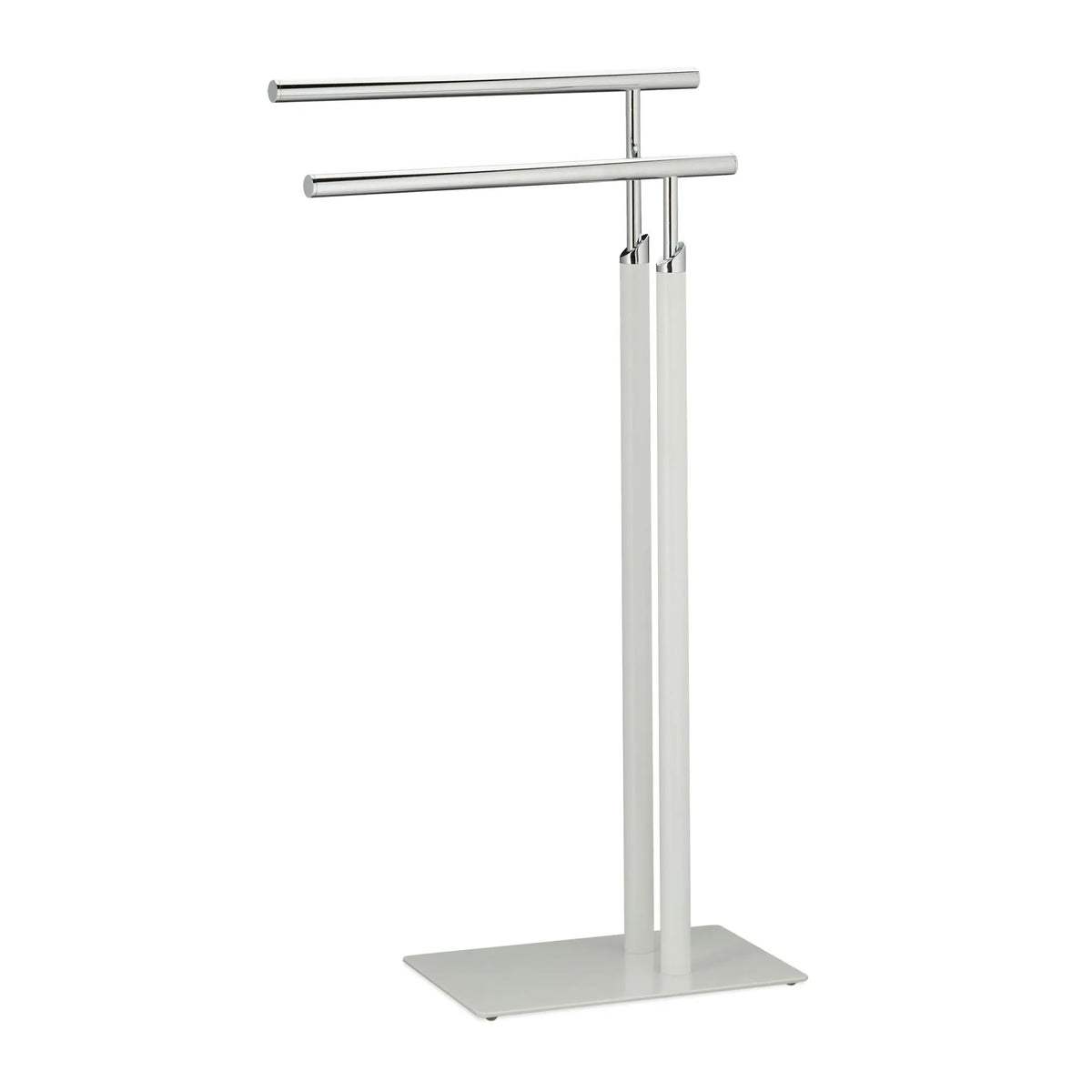 Stehender Handtuchhalter Weiss-Silber Weiss-Silber von Relaxdays