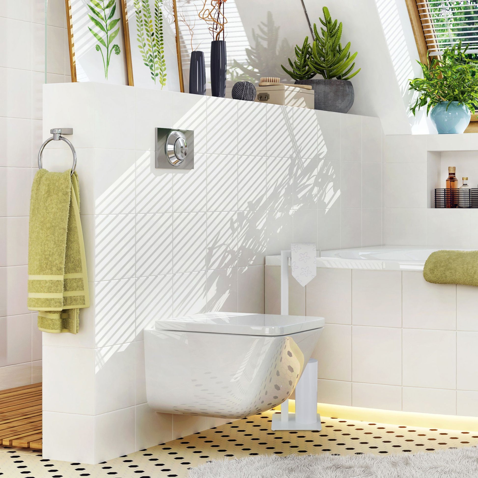 WC Garnitur Weiss von Relaxdays