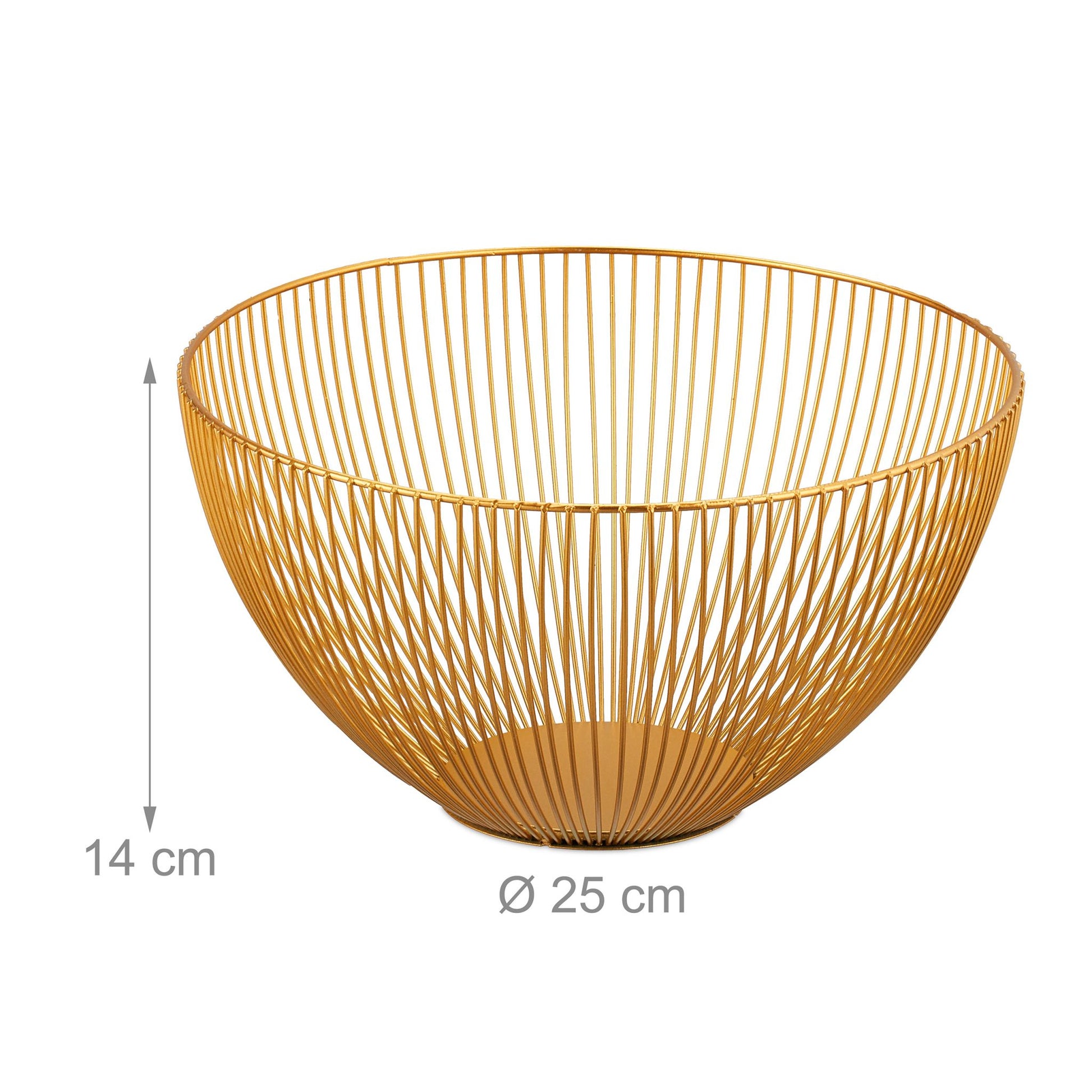Obstschale Metall Gold von Relaxdays