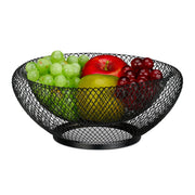 Doppelwandige Obstschale Metall Schwarz von Relaxdays