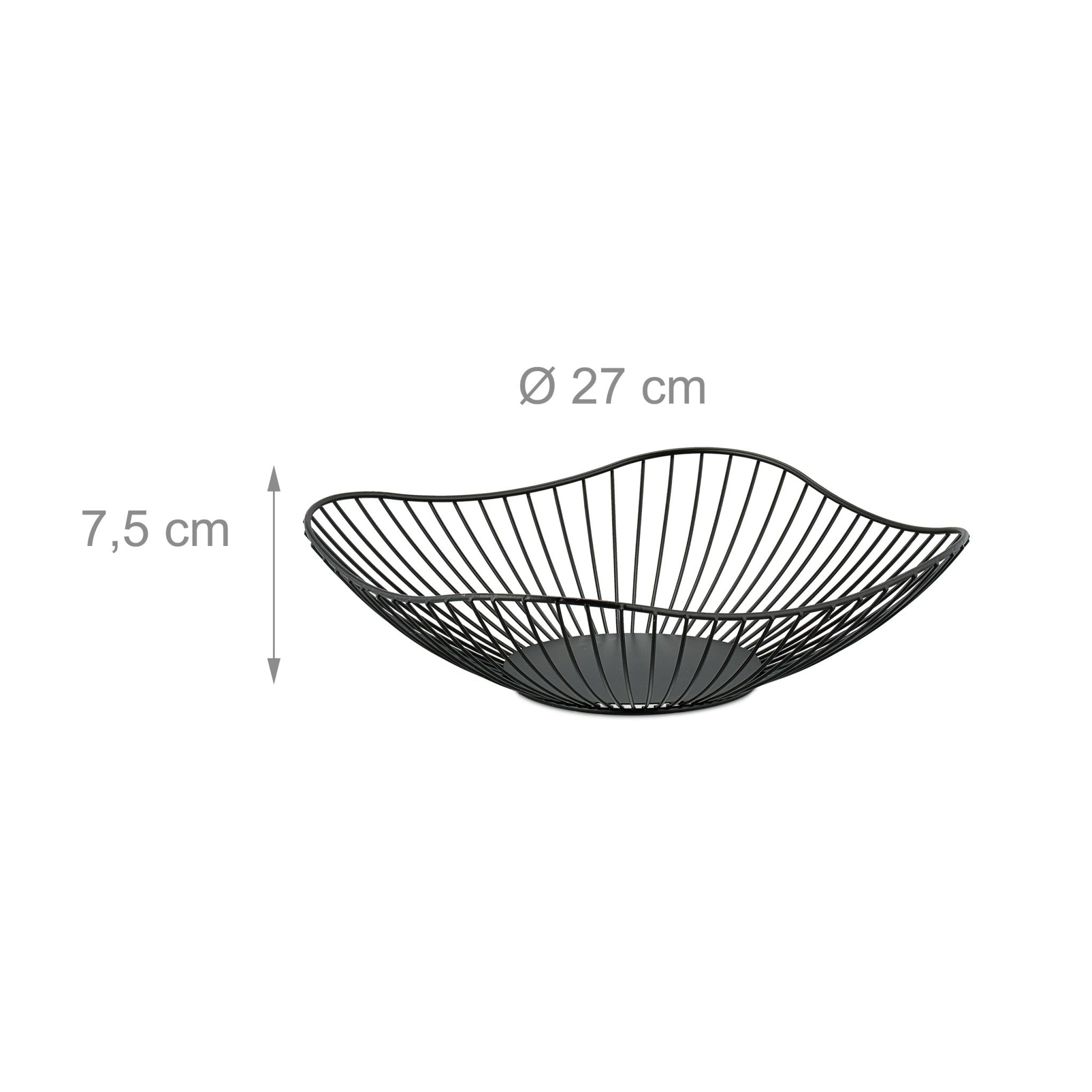 Dekorative Obstschale Metall Schwarz von Relaxdays