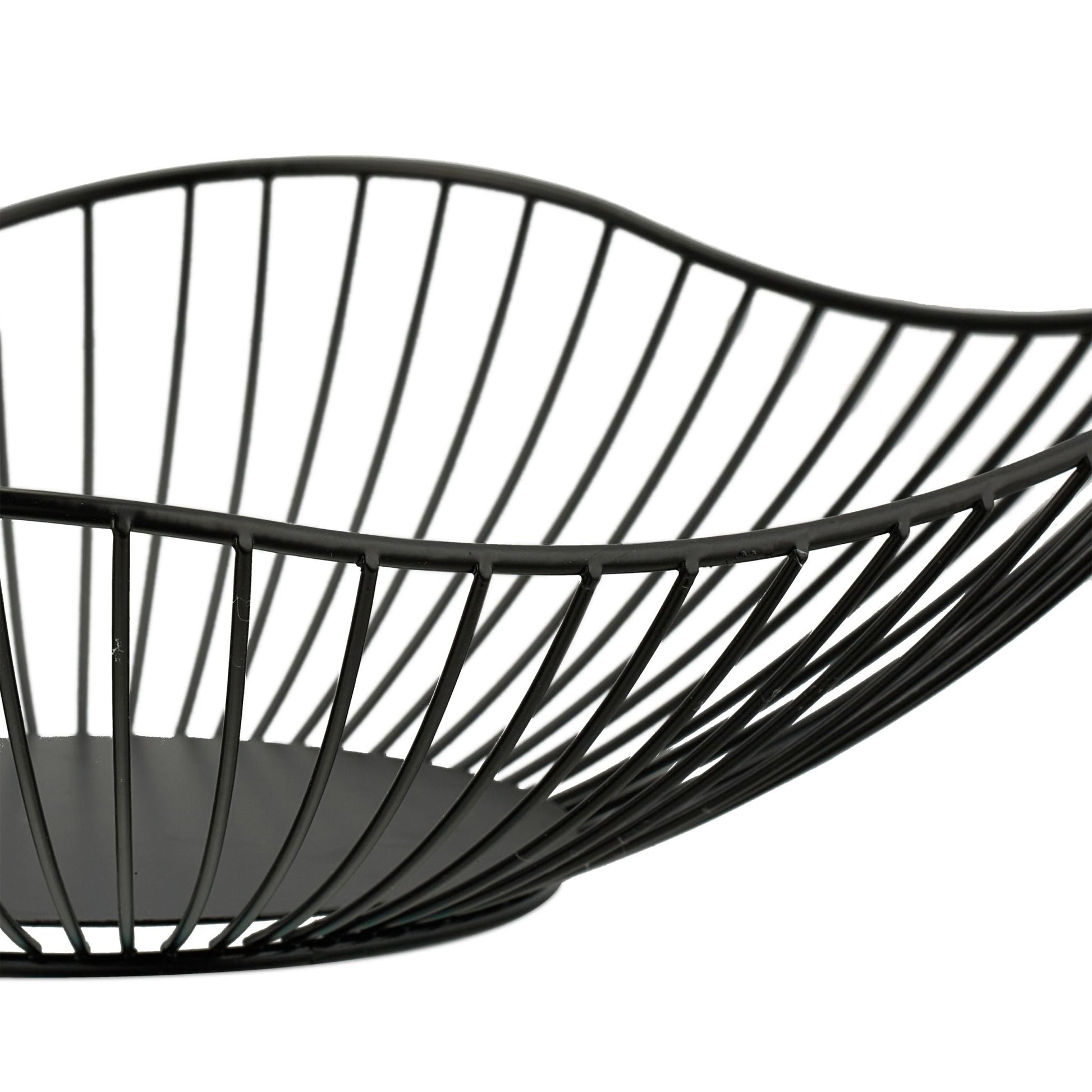 Dekorative Obstschale Metall Schwarz von Relaxdays