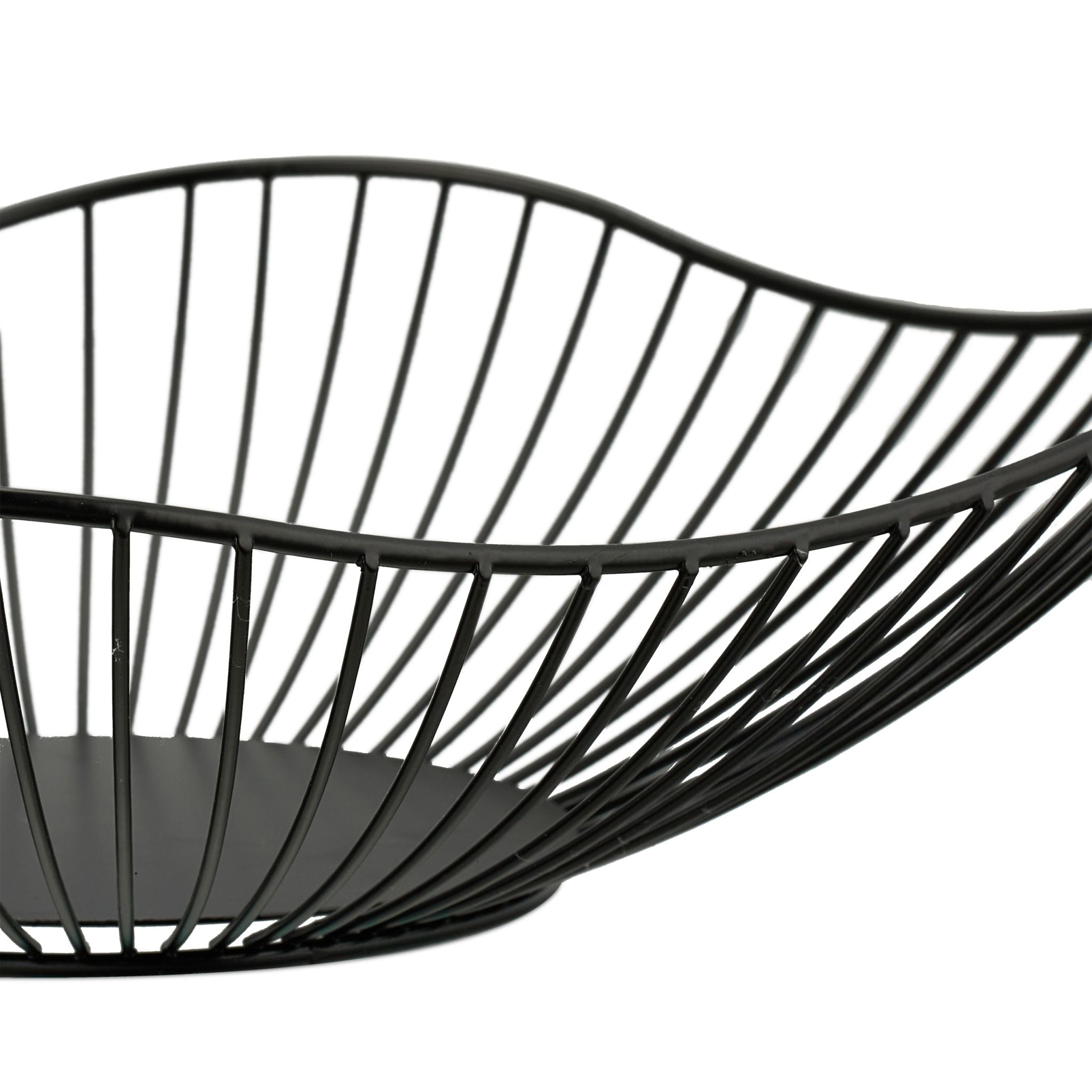 Dekorative Obstschale Metall Schwarz von Relaxdays