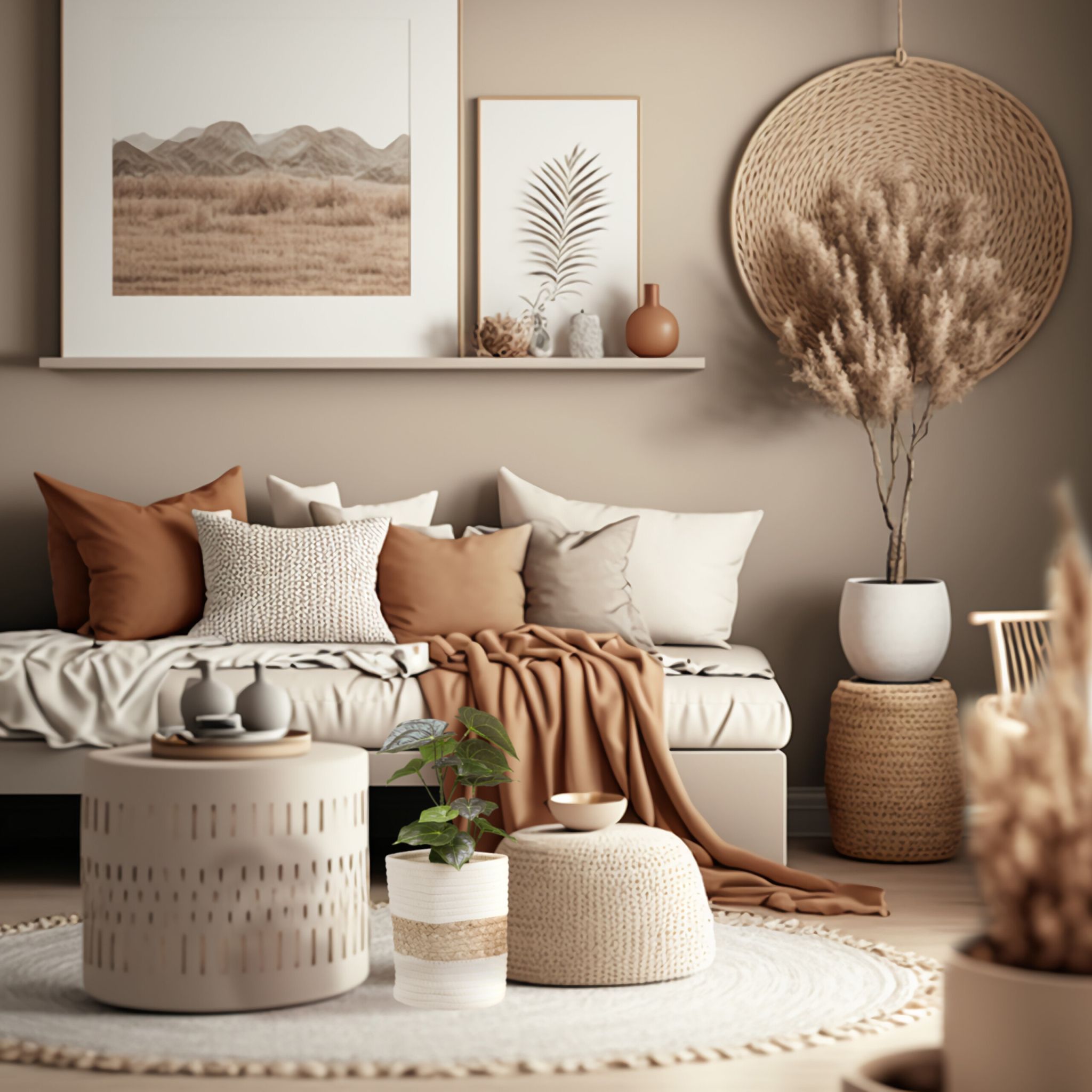 Aufbewahrungskorb Baumwolle Creme-Hellbraun von Relaxdays