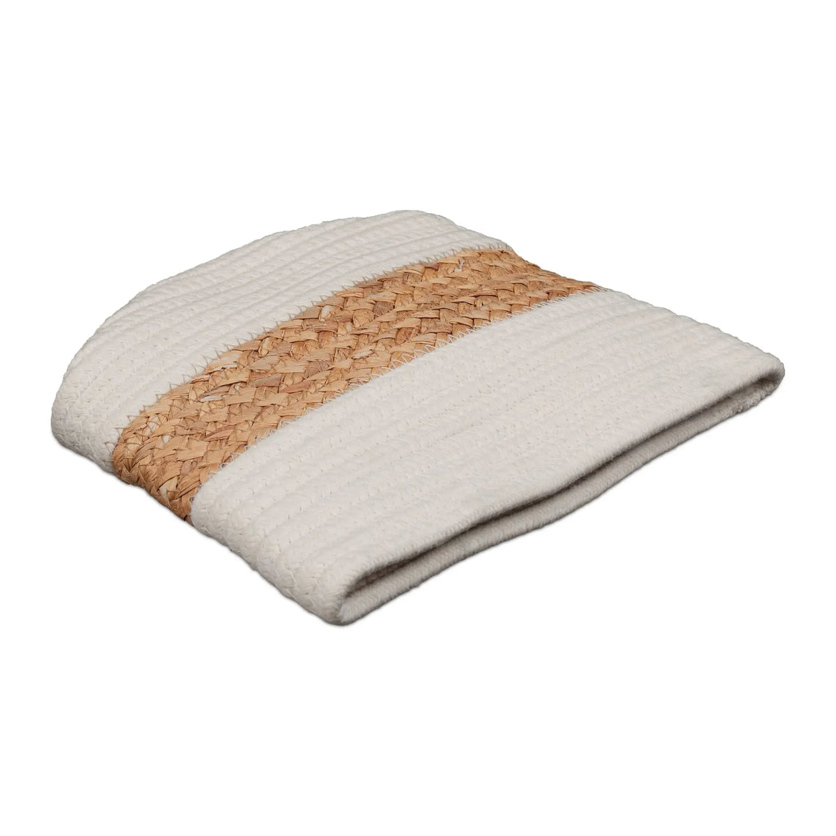Aufbewahrungskorb Baumwolle Creme-Hellbraun von Relaxdays