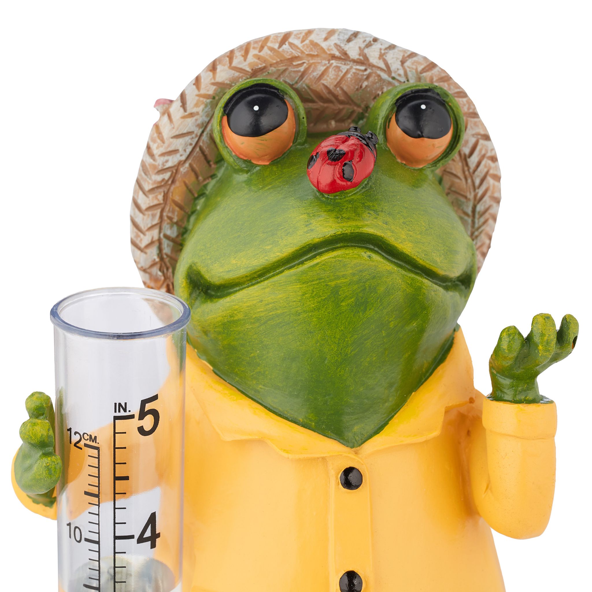 Regenmesser Frosch Gelb-Grün-Transparent von Relaxdays