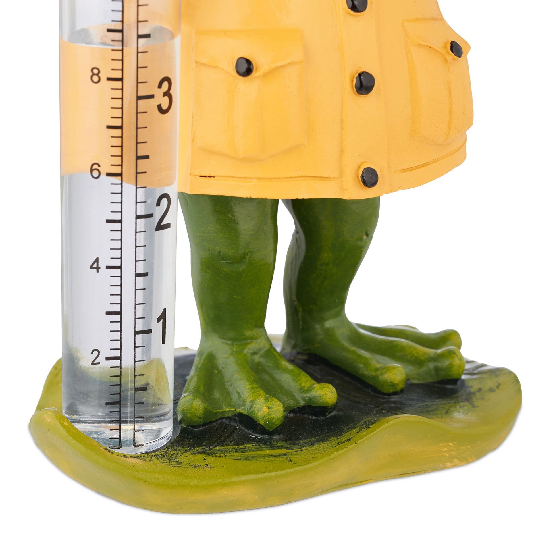 Regenmesser Frosch Gelb-Grün-Transparent von Relaxdays