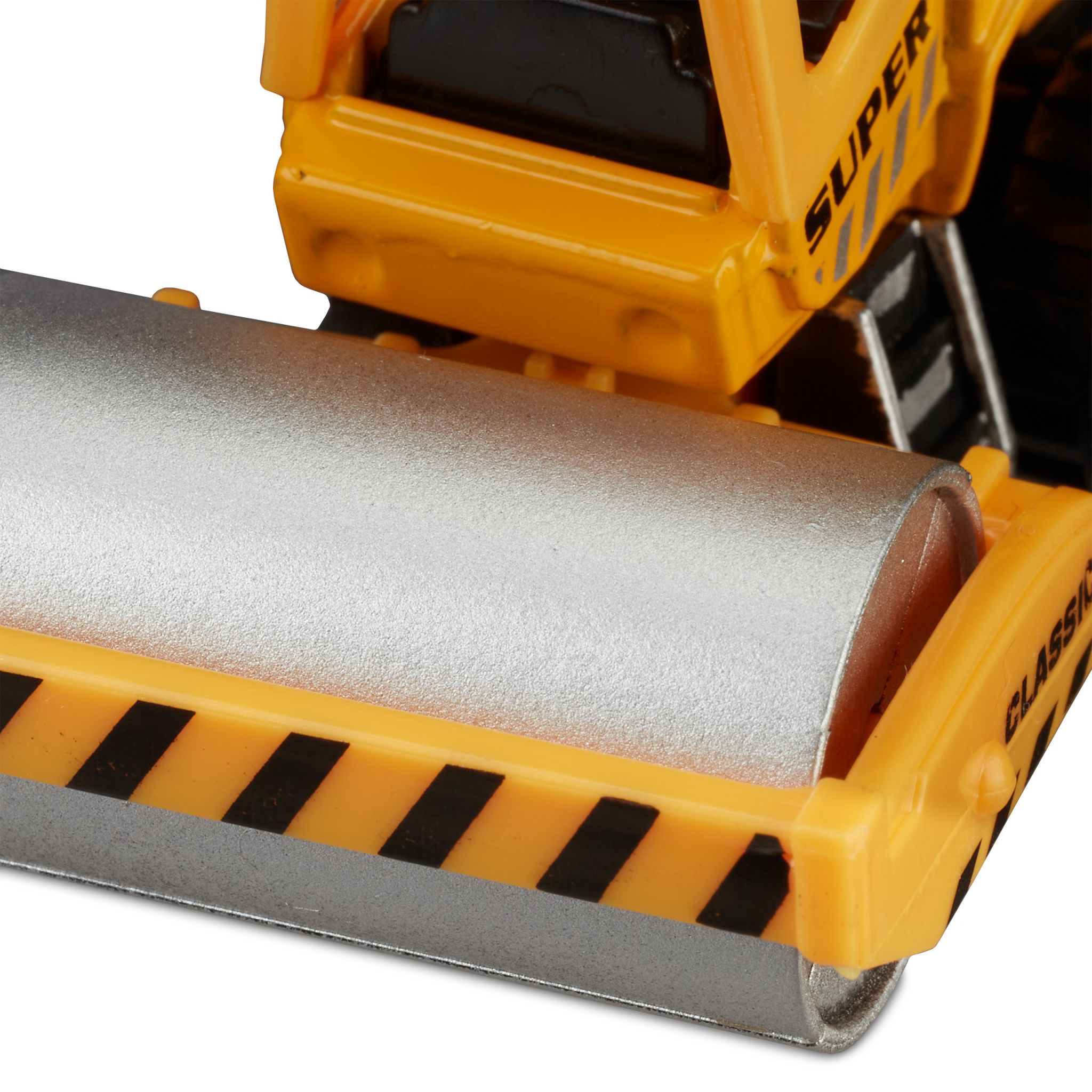Baustellenfahrzeuge Kinder 6er-Set Orange-Schwarz-Silber von Relaxdays