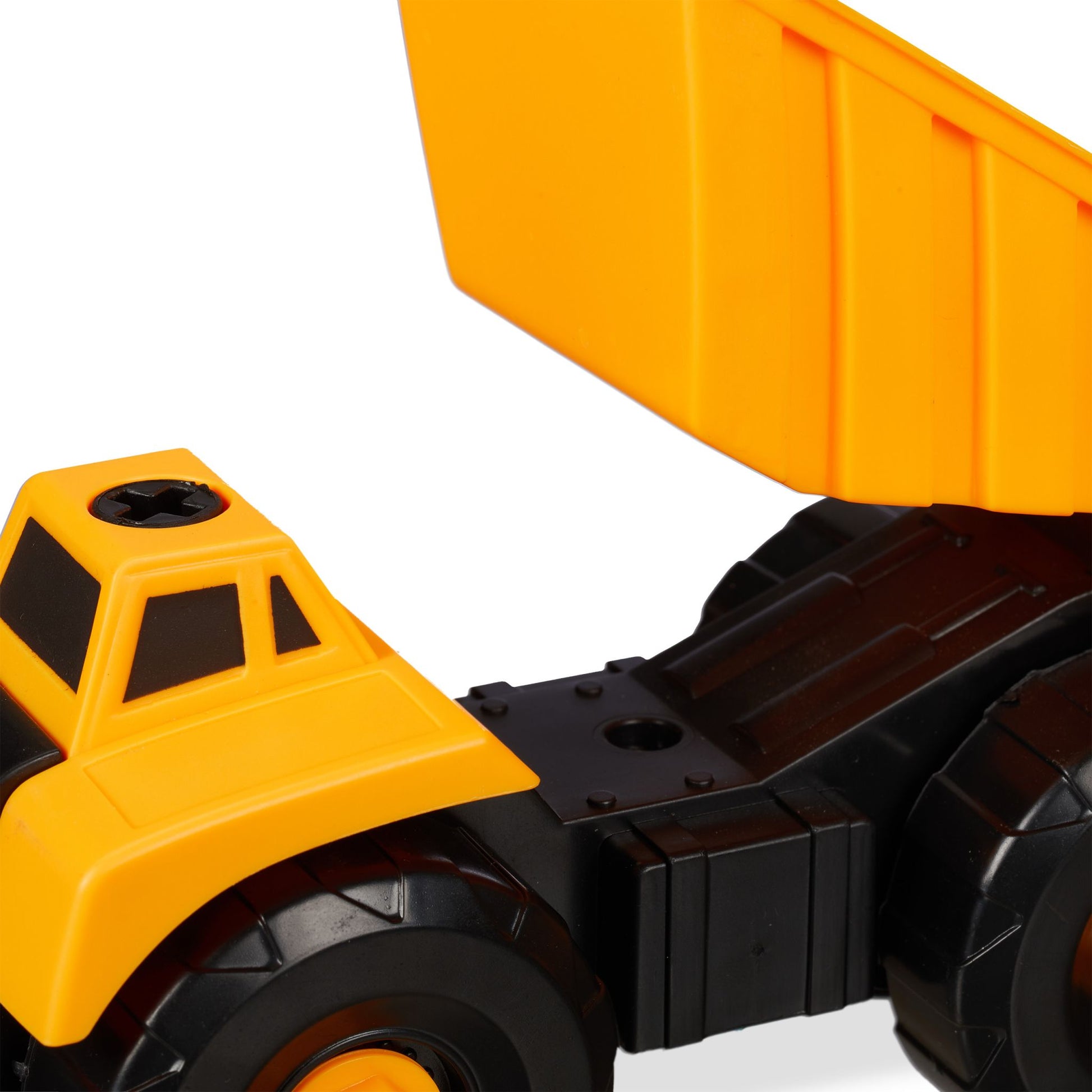 Baustellenfahrzeuge Kinder 6-tlg. Set Gelb-Schwarz-Grau von Relaxdays