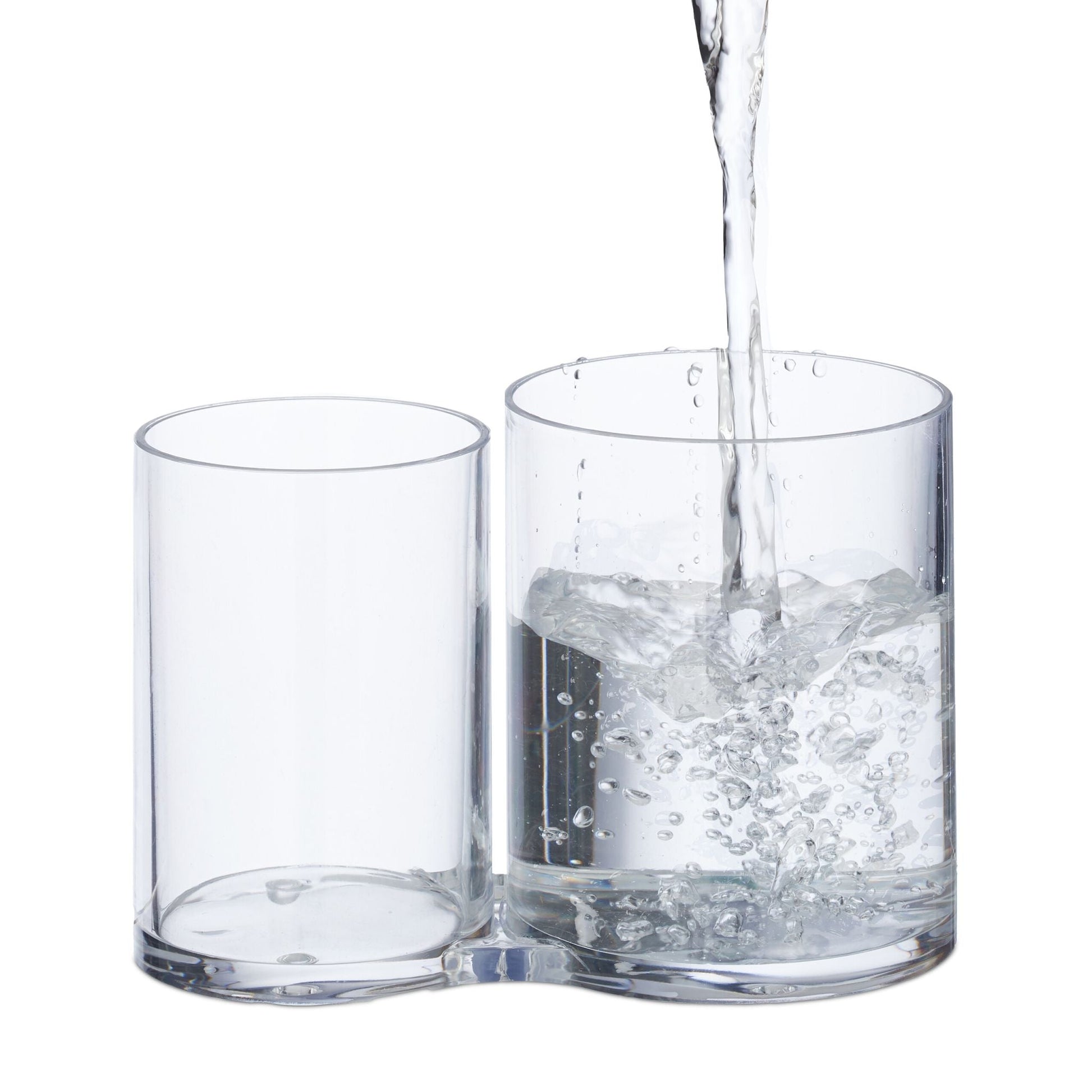 Wattepads- und Wattestäbchen-Behälter Hellbraun-Transparent von Relaxdays