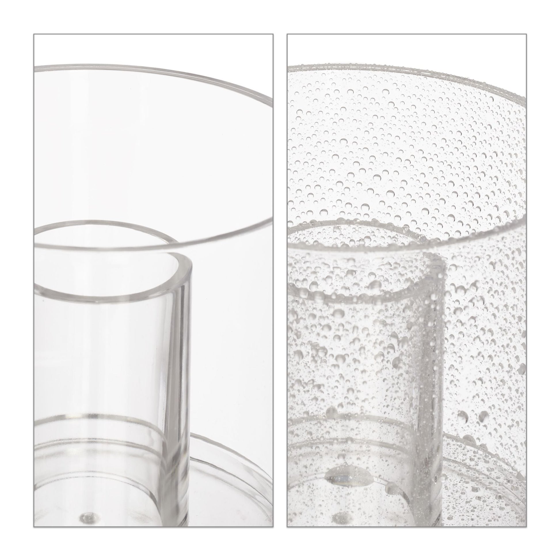 Wattepads- und Wattestäbchen-Behälter Hellbraun-Transparent von Relaxdays