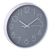 Wanduhr modern Weiss-Silber-Grau von Relaxdays