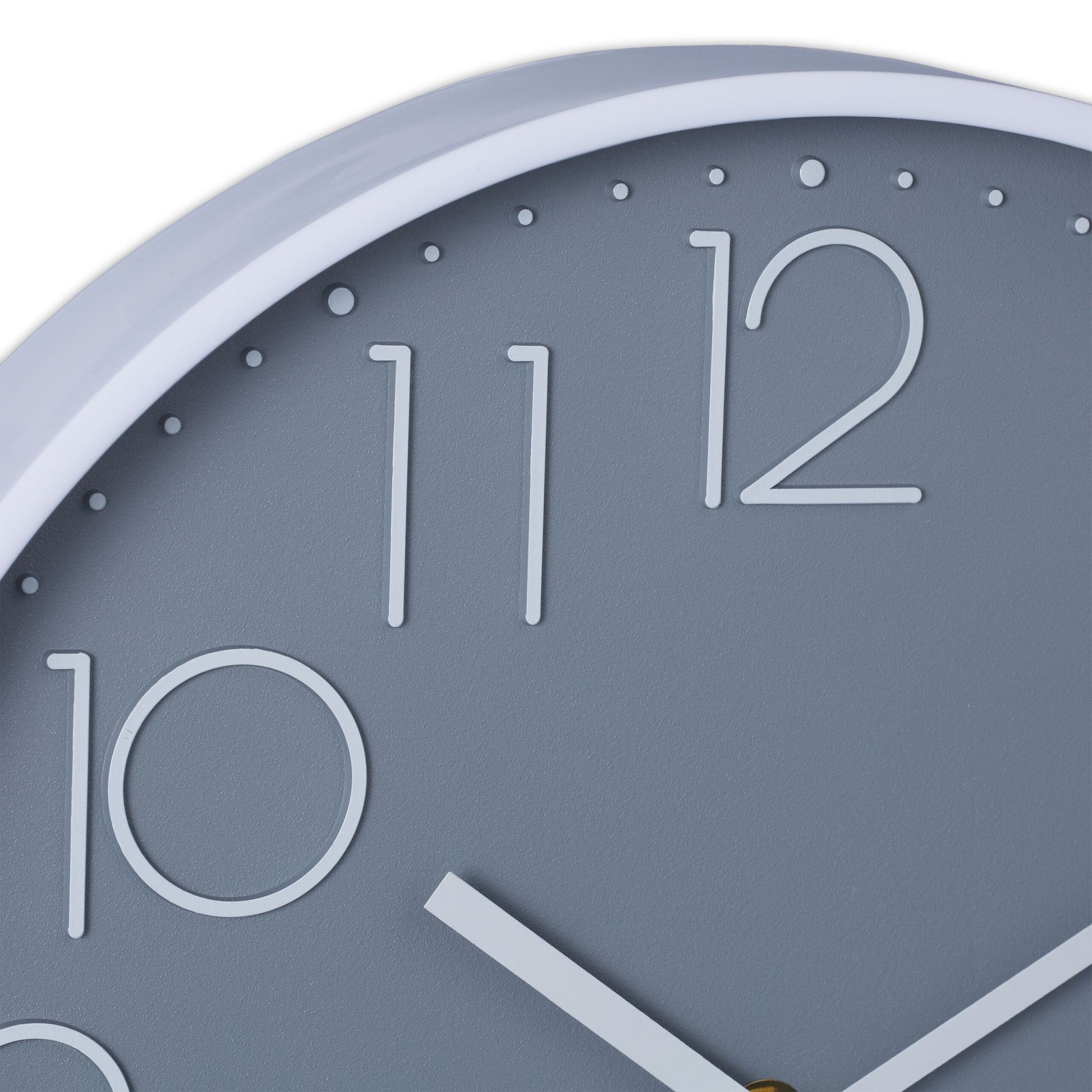 Wanduhr modern Weiss-Silber-Grau von Relaxdays