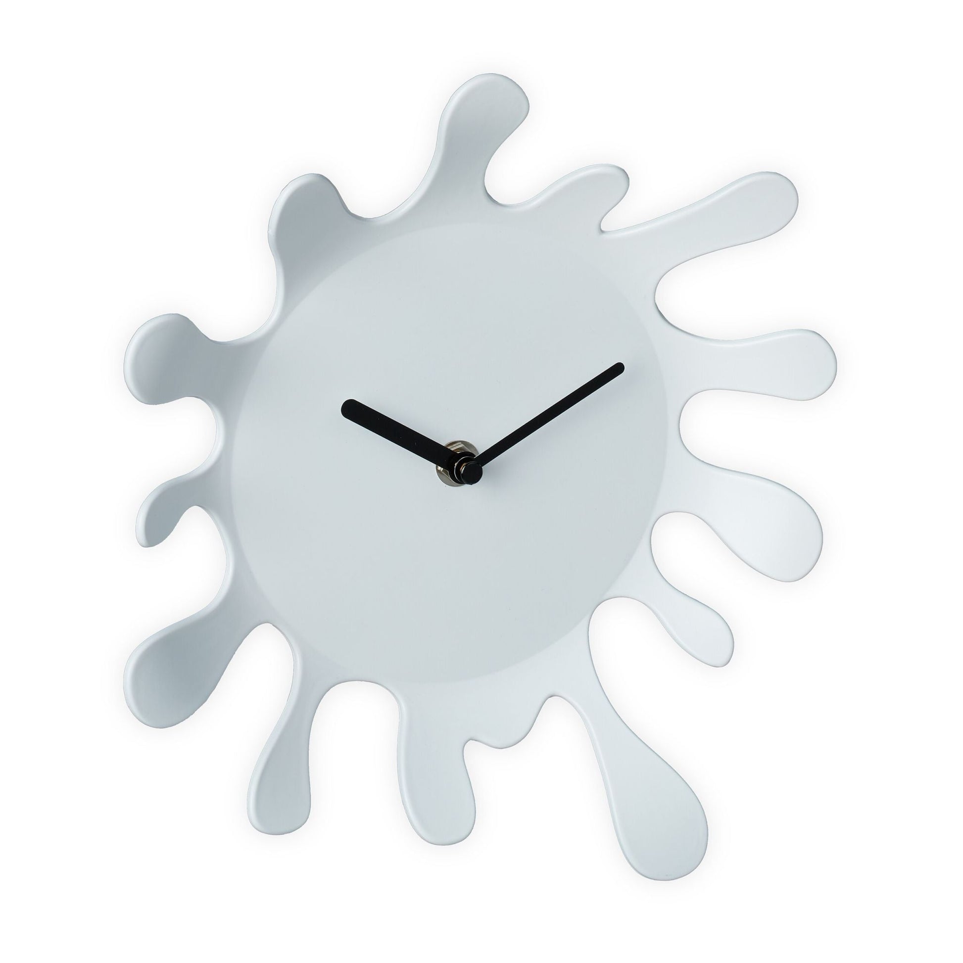 Wanduhr Farbklecks Weiss-Schwarz von Relaxdays