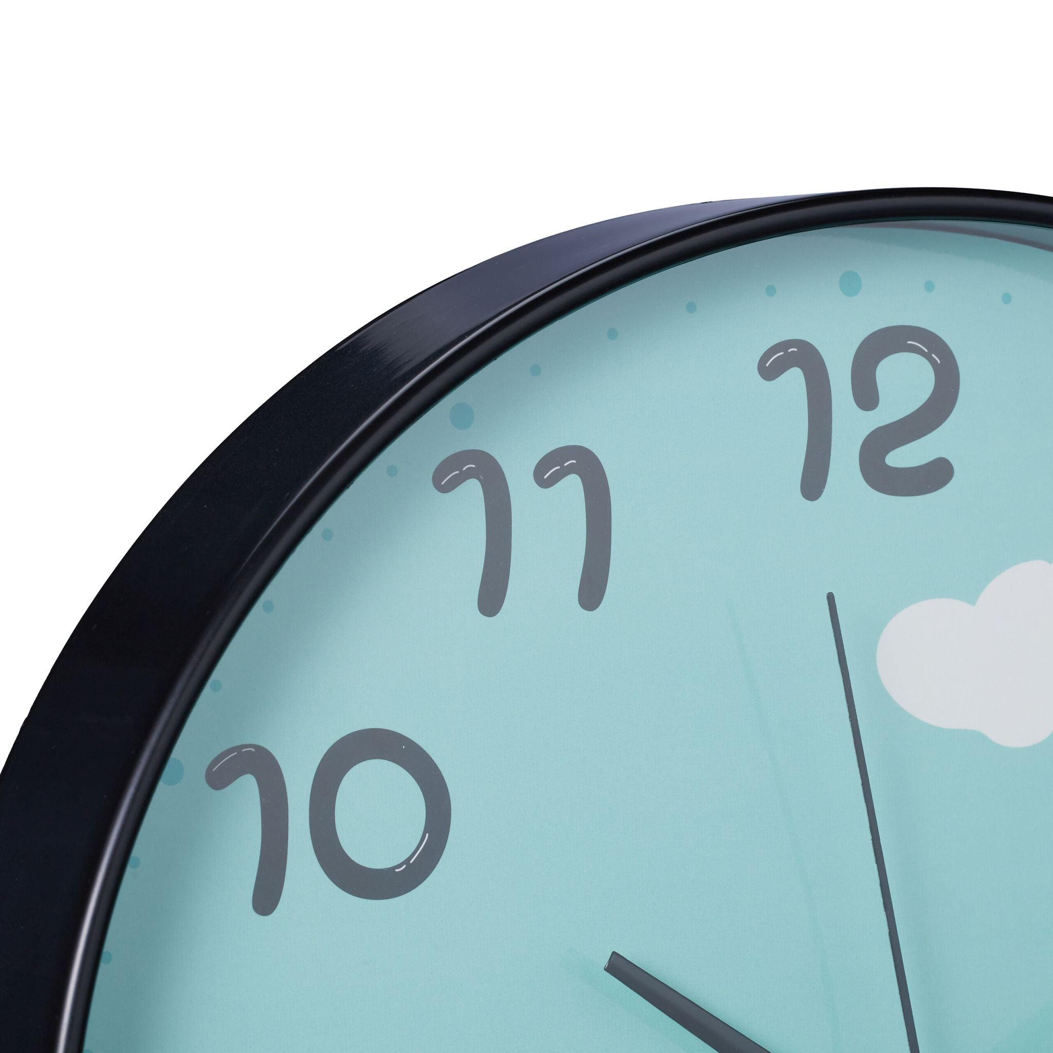 Wanduhr Lama für Kinder Weiss-Schwarz-Türkis von Relaxdays