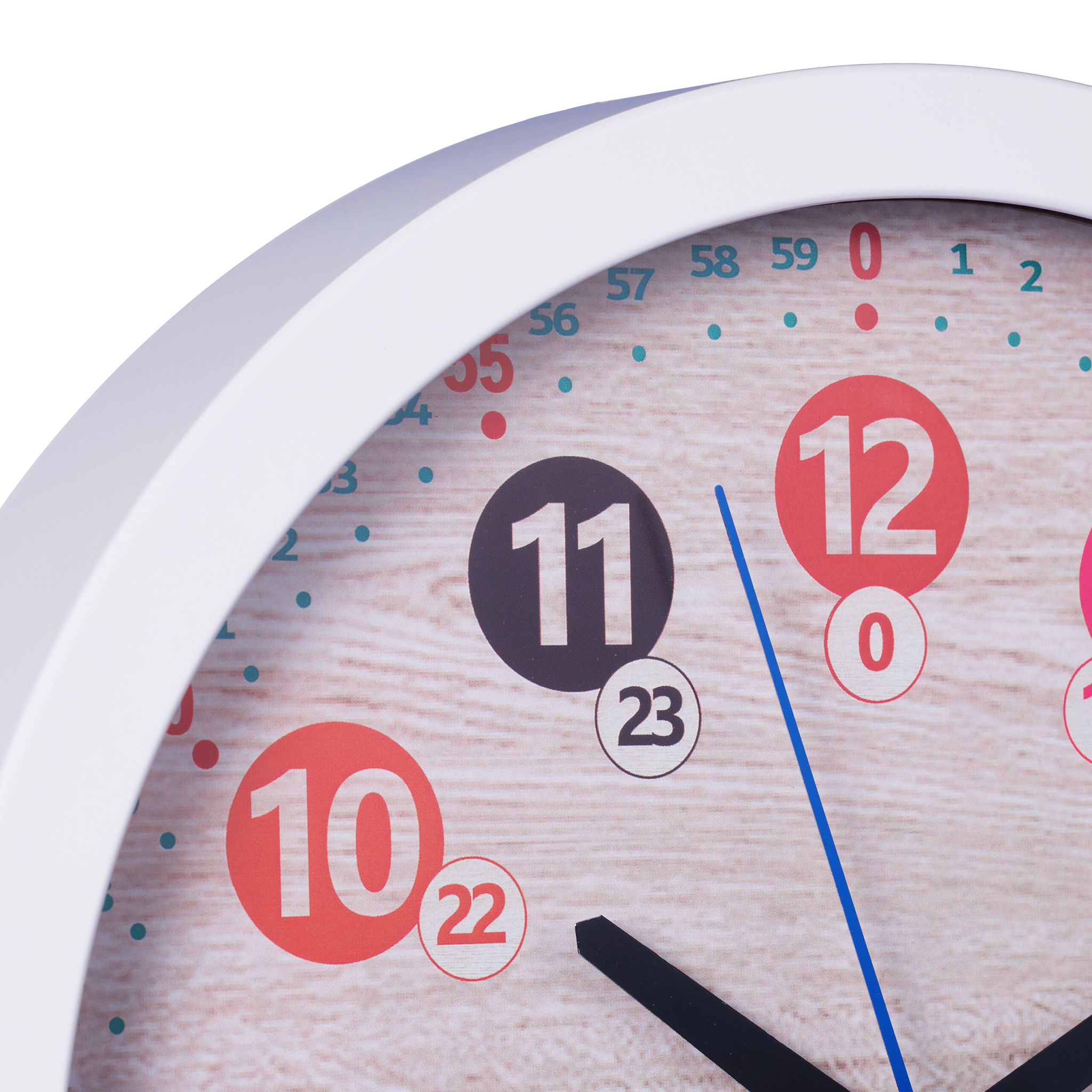 Wanduhr für Kinder Beige-Weiss-Schwarz von Relaxdays