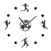 DIY Wanduhr Fussball Weiss-Schwarz von Relaxdays
