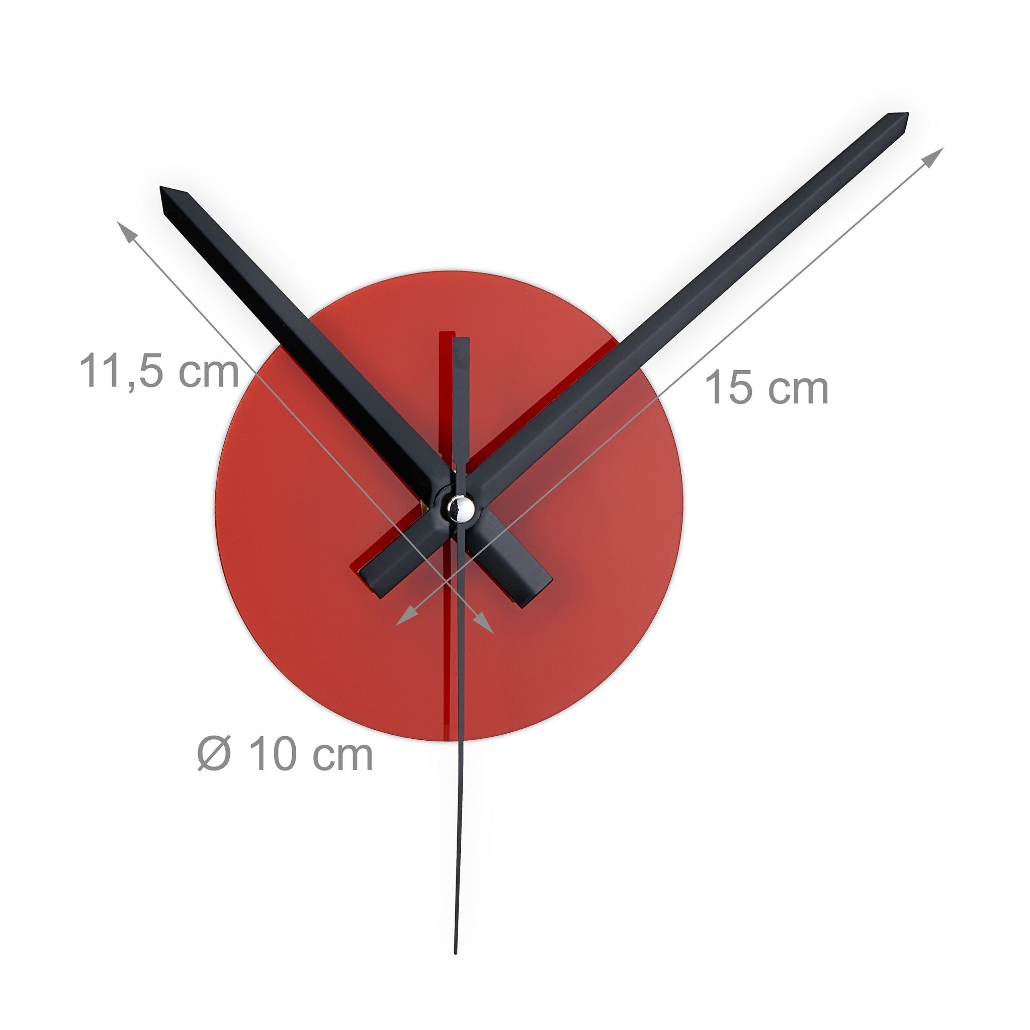 DIY Wanduhr Herzen Rot-Schwarz von Relaxdays