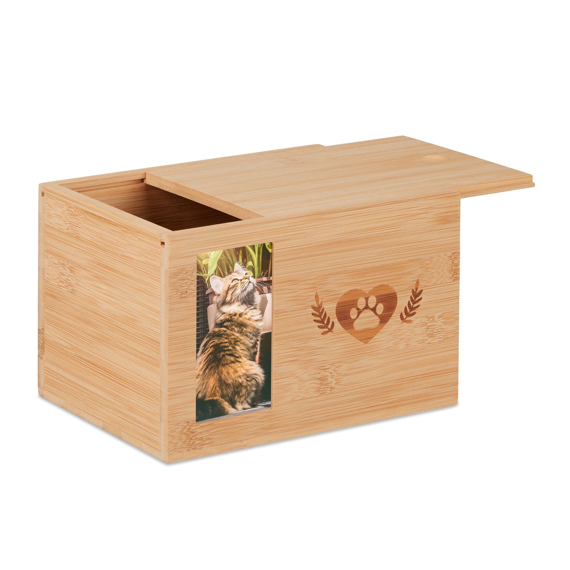 Tierurne Bambus Hellbraun von Relaxdays