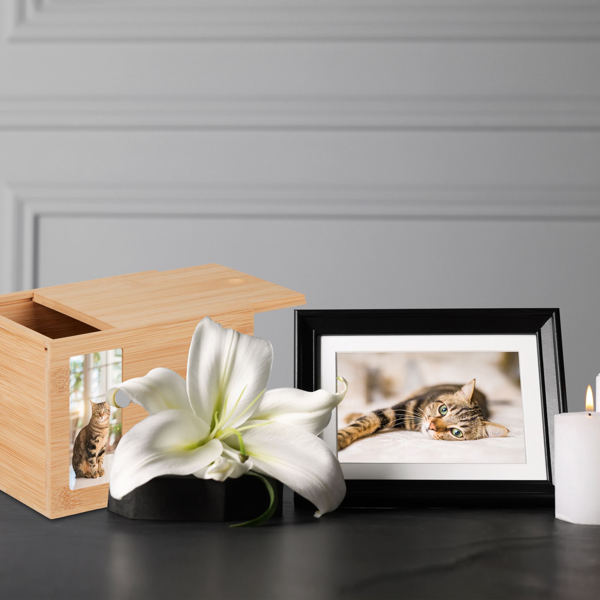 Tierurne Bambus Hellbraun von Relaxdays