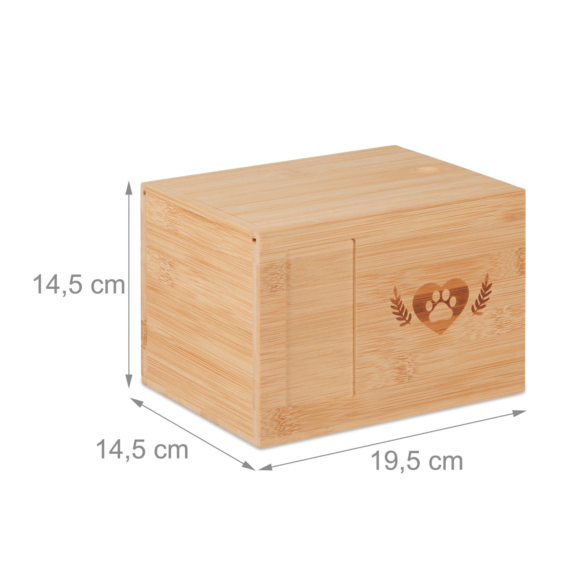 Tierurne Bambus Hellbraun von Relaxdays