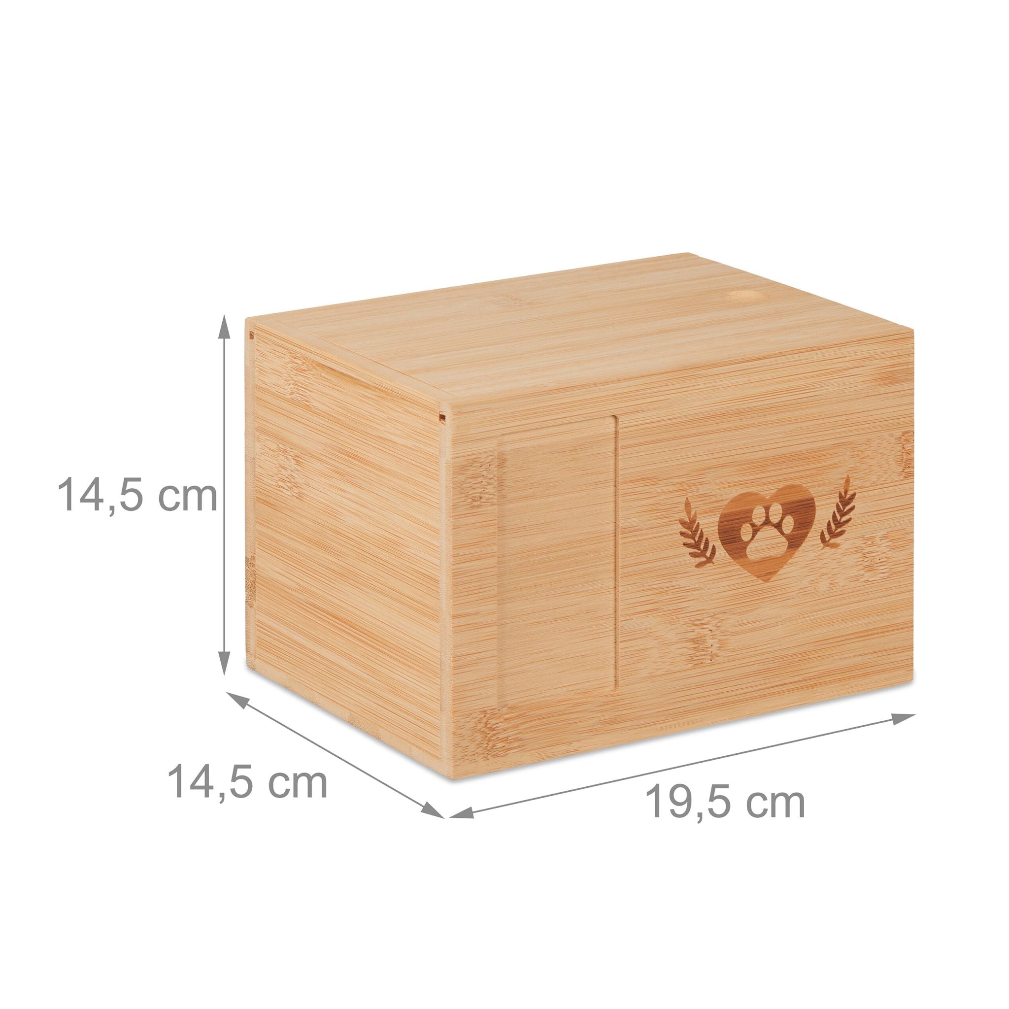 Tierurne Bambus Hellbraun von Relaxdays