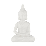 Buddha Figur 17cm Weiss von Relaxdays