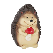 Gartenfigur Igel Beige-Braun-Rot von Relaxdays