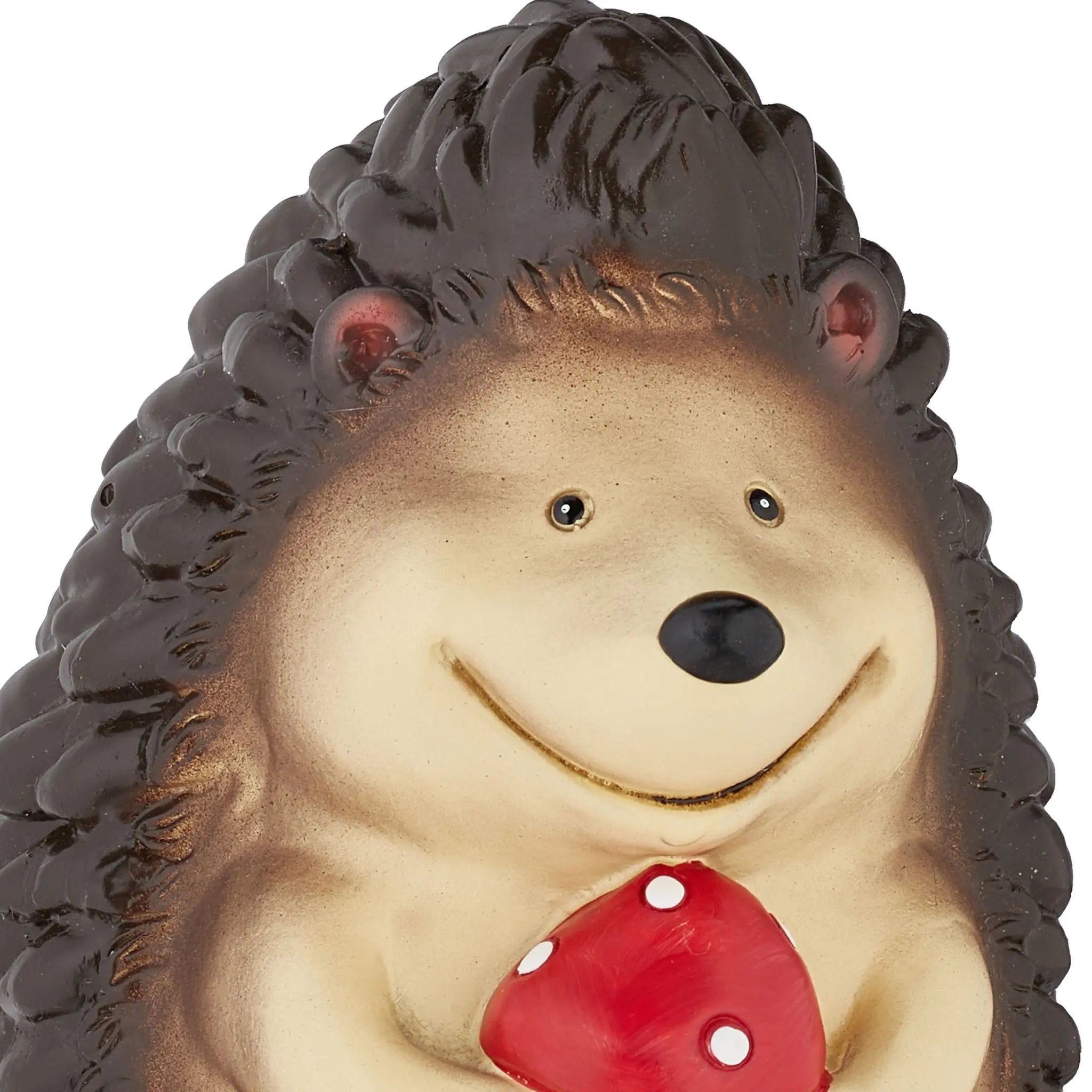 Gartenfigur Igel Beige-Braun-Rot von Relaxdays