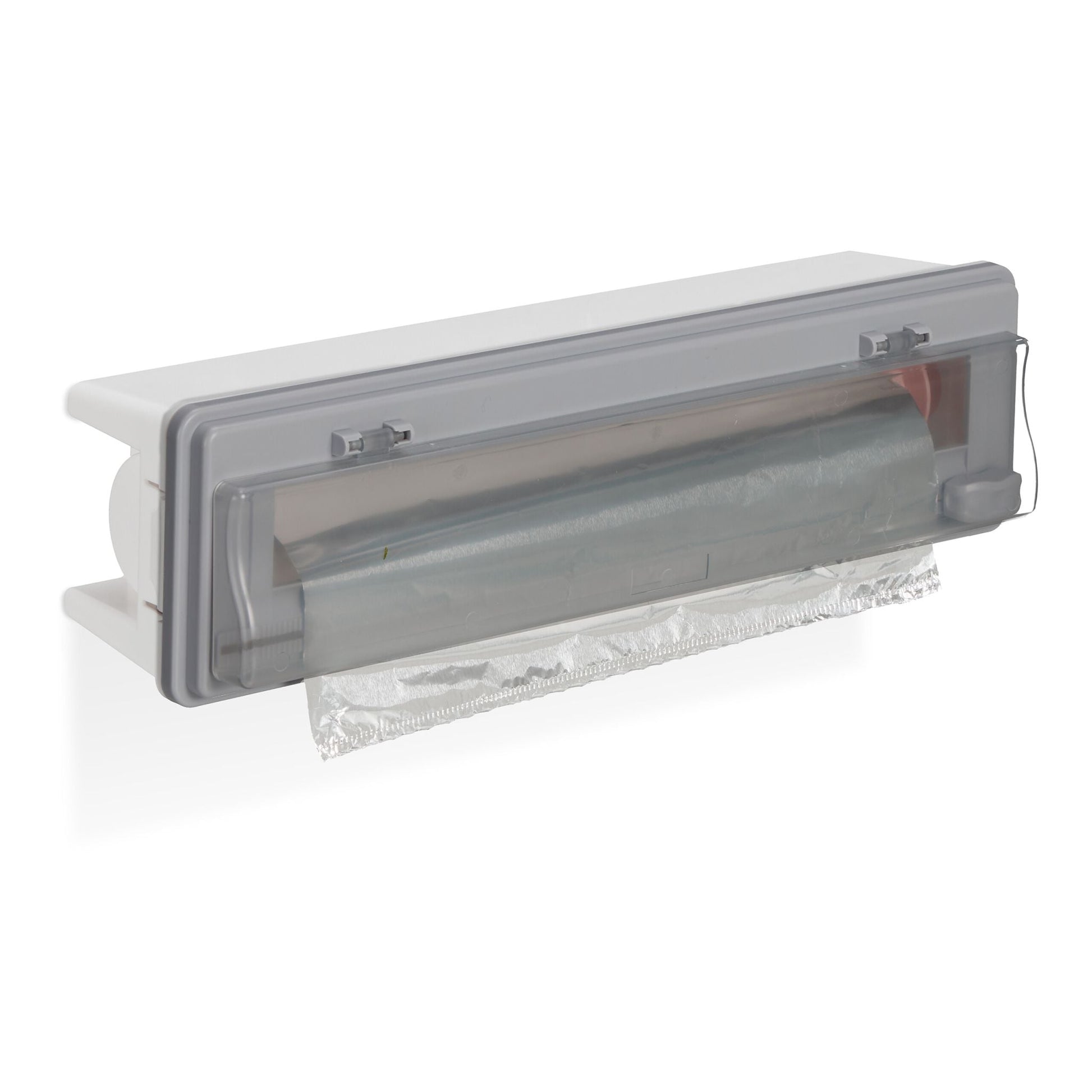 Folienschneider Küche Weiss-Transparent-Grau von Relaxdays
