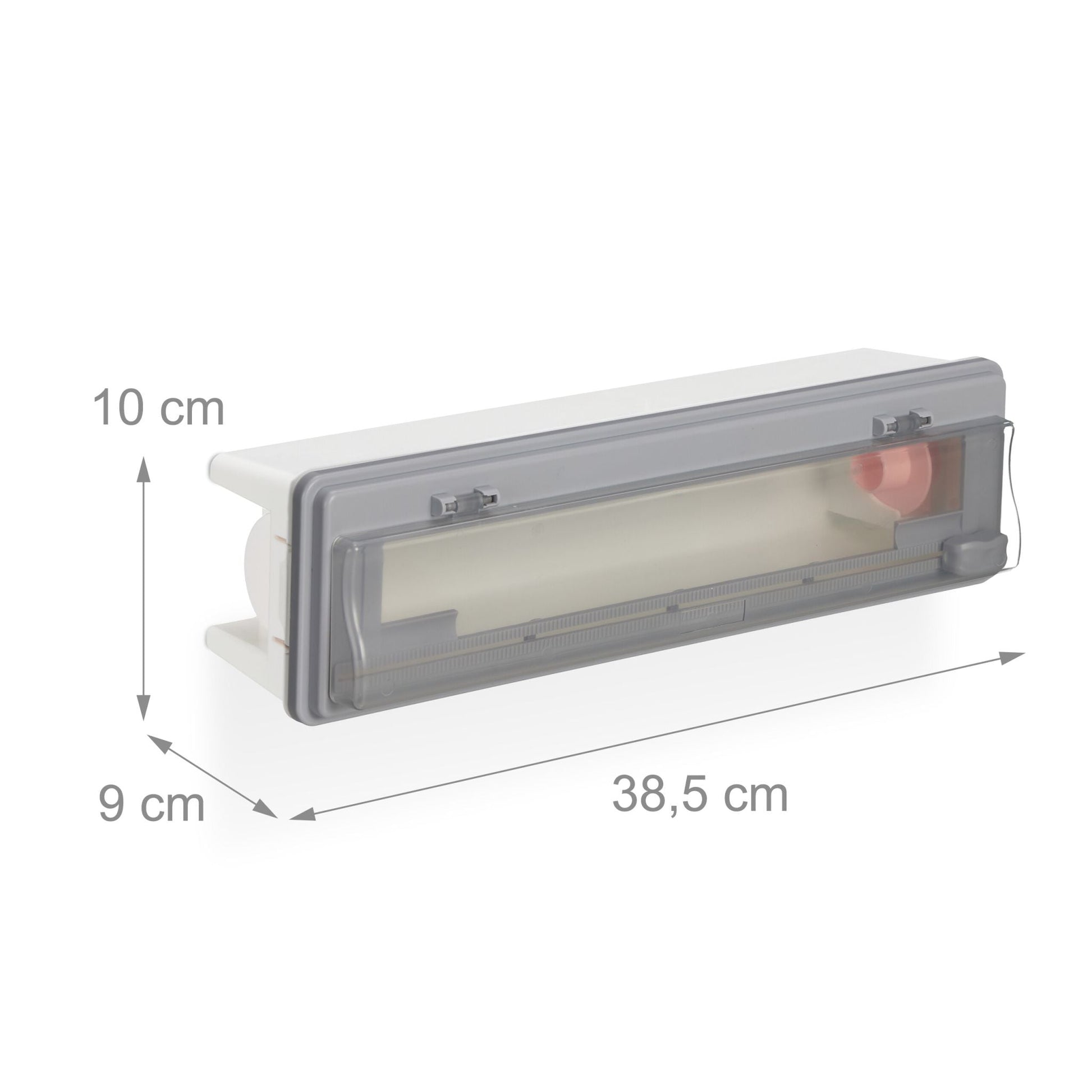 Folienschneider Küche Weiss-Transparent-Grau von Relaxdays