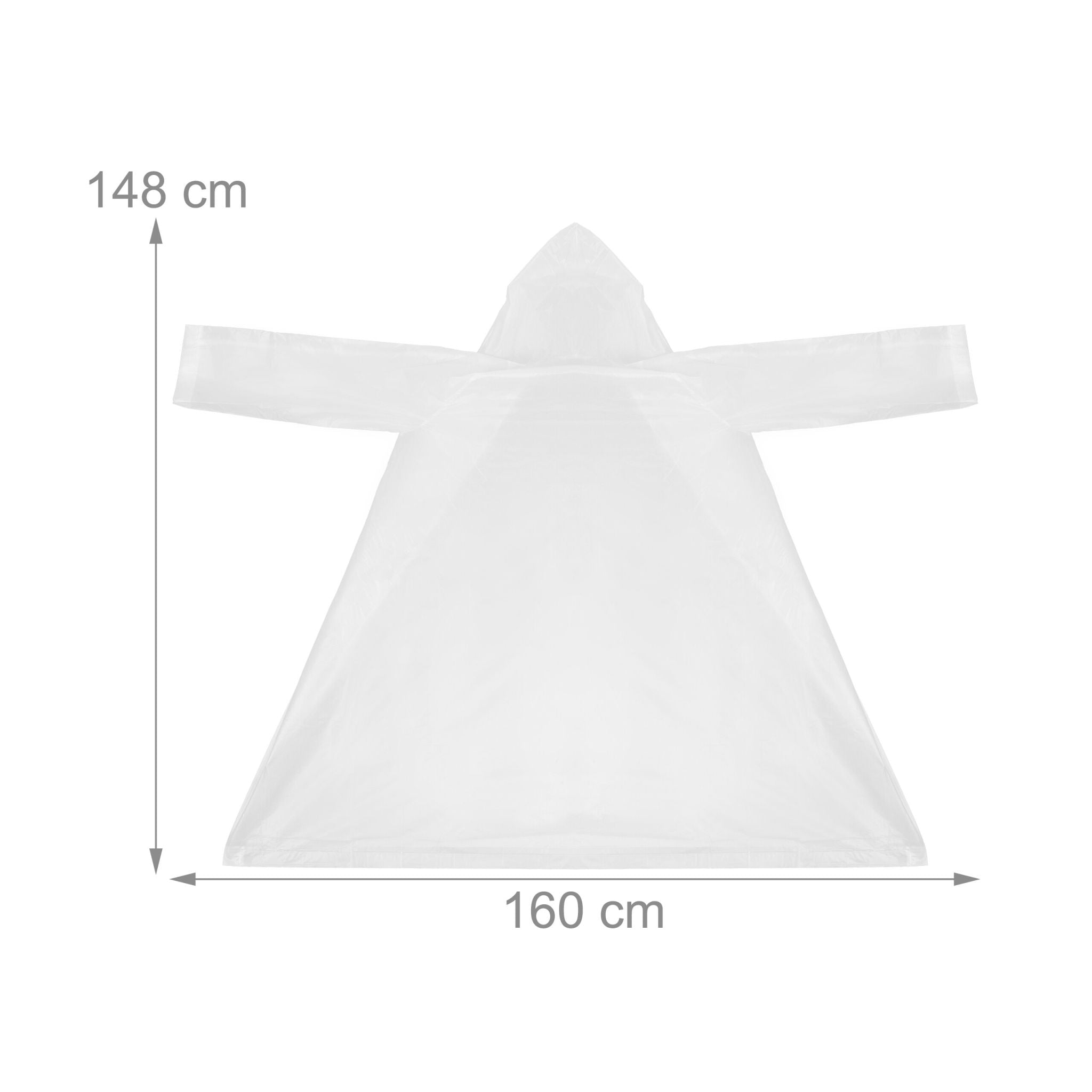 Regenmantel 2er-Set Weiss von Relaxdays