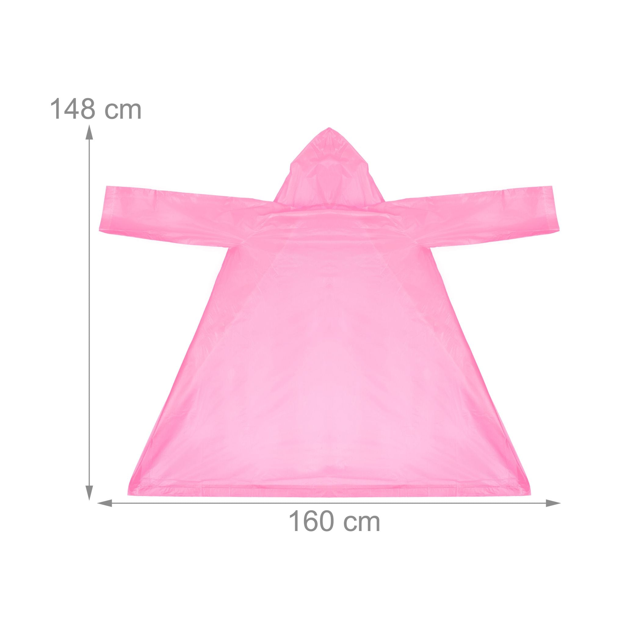 Regenmantel 2er-Set Pink von Relaxdays