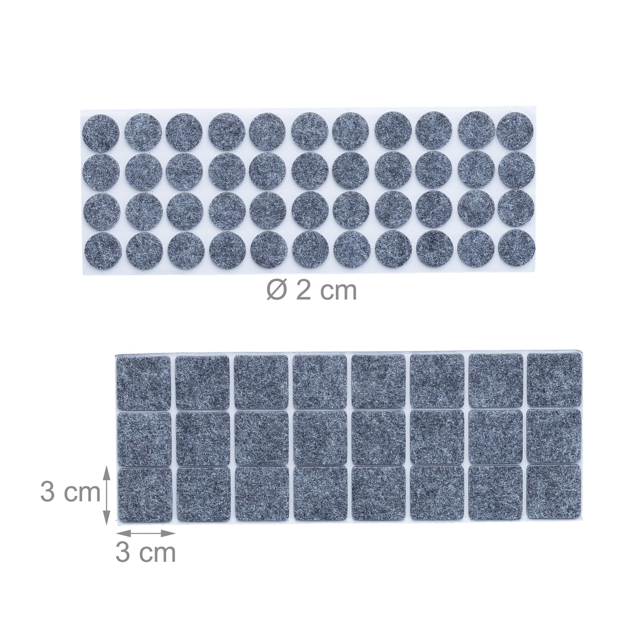 Selbstklebende Filzgleiter 180er Pack Grau von Relaxdays