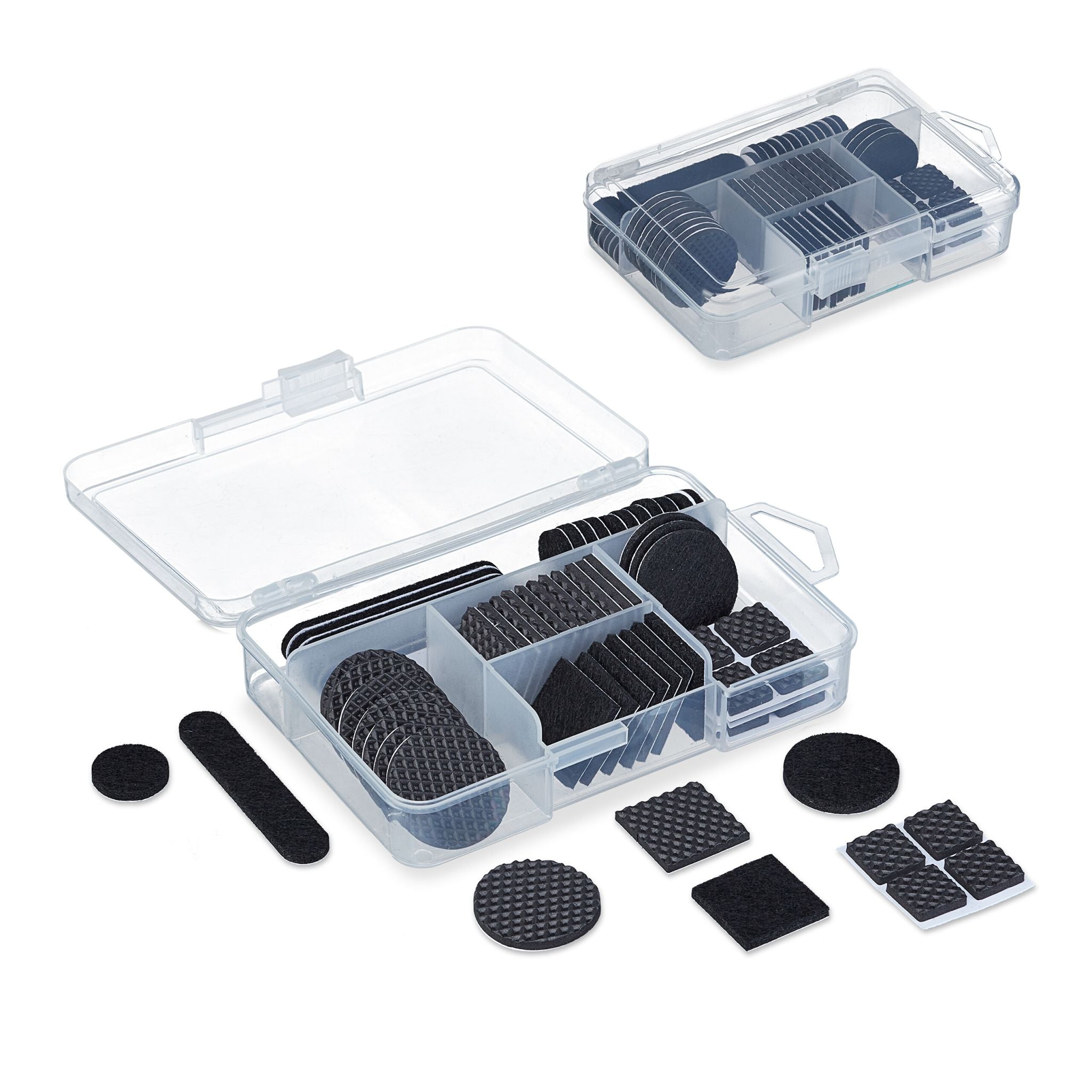 Möbelgleiter Filz & EVA 136er Pack Schwarz von Relaxdays